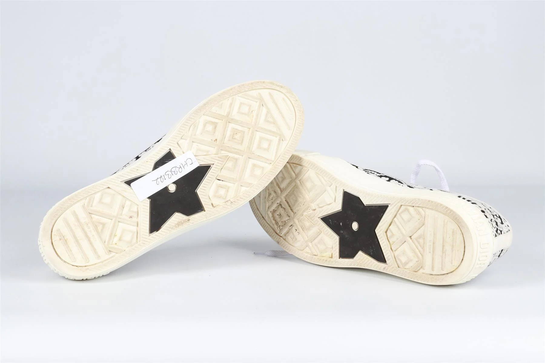 CHRISTIAN DIOR WHITE WALK'N'DIOR CANVAS SNEAKERS EU 40 UK 7 US 10 - Image 6