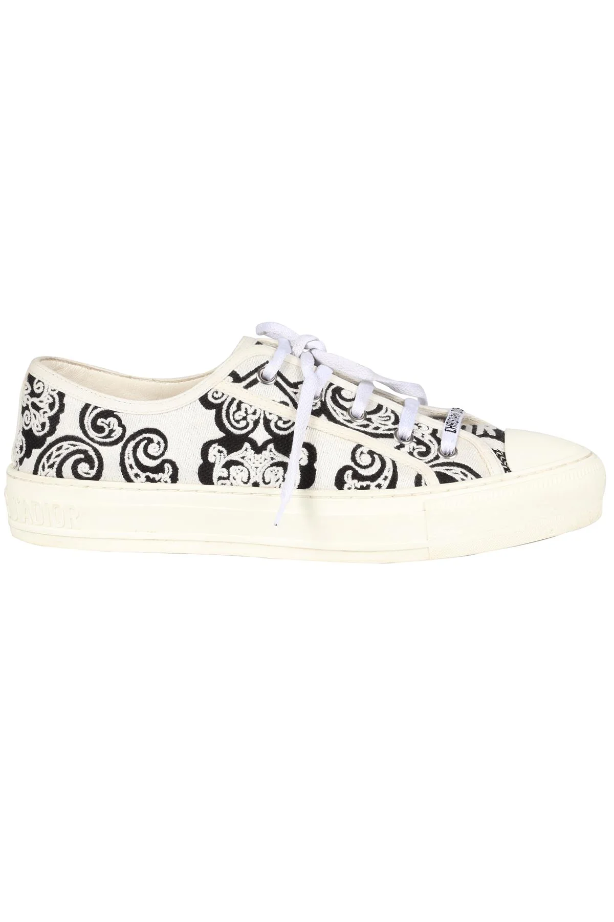 CHRISTIAN DIOR WHITE WALK'N'DIOR CANVAS SNEAKERS EU 40 UK 7 US 10 - Image 7