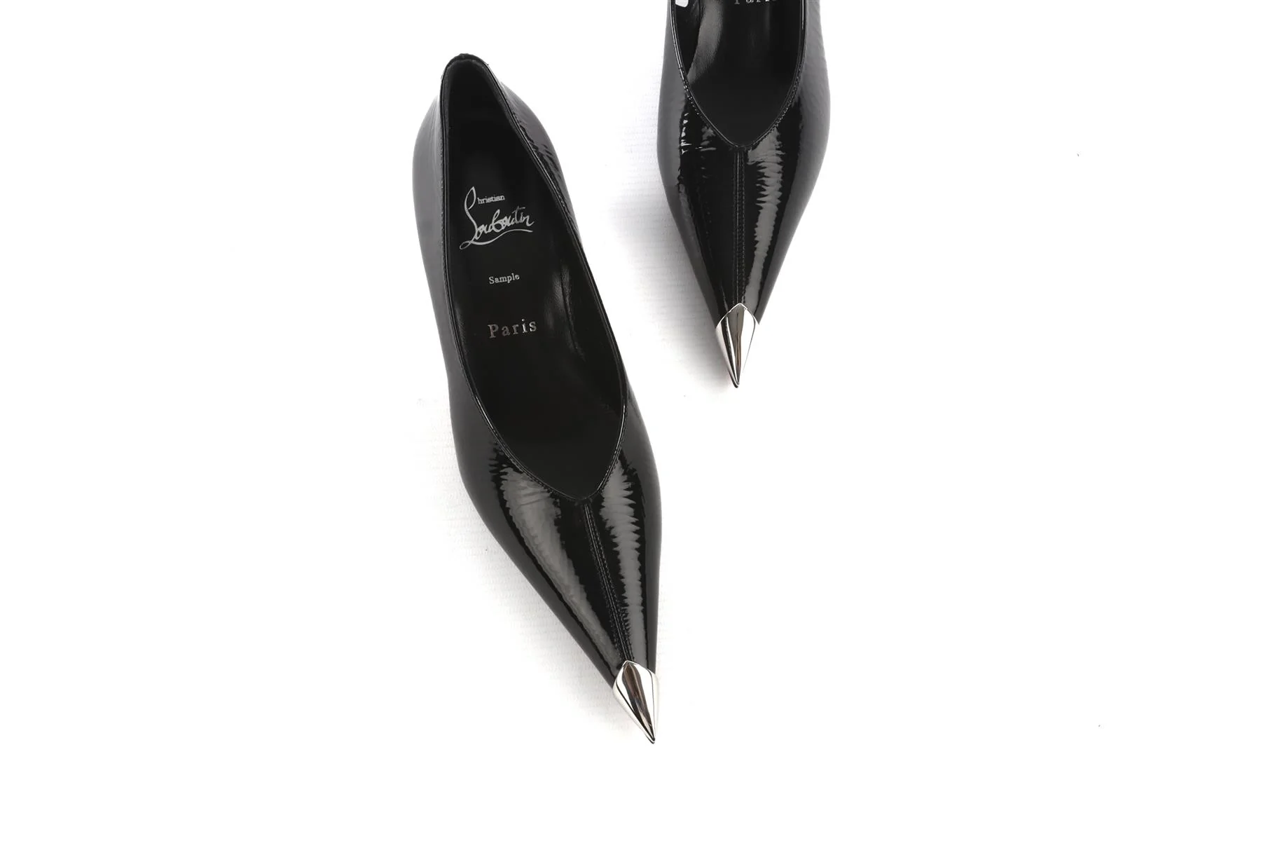 Christian Louboutin Black Katissima Patent Leather Pumps EU 37 UK 4 US 7 - Image 4