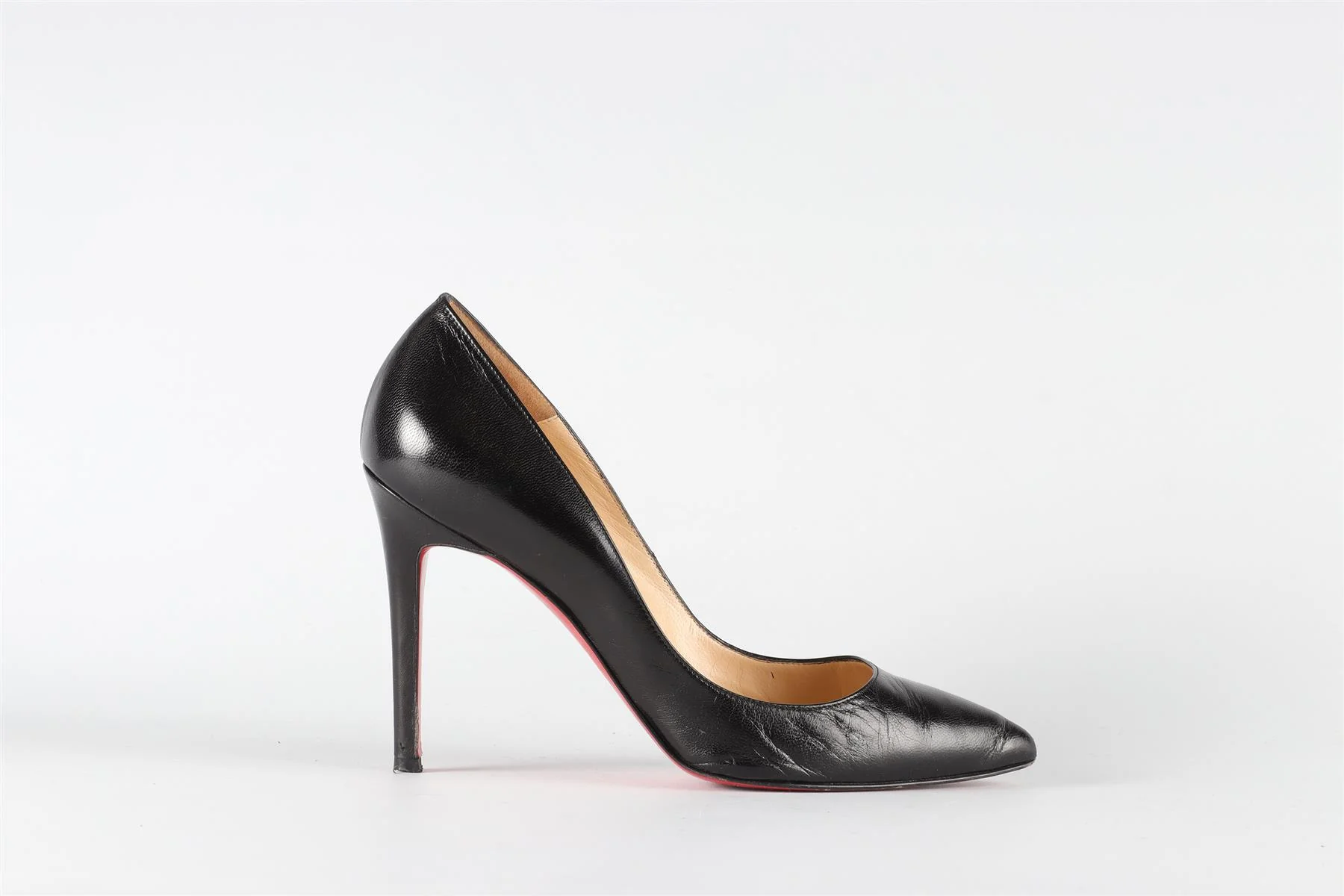 CHRISTIAN LOUBOUTIN BLACK LEATHER PUMPS EU 37.5 UK 4.5 US 7.5 - Image 2