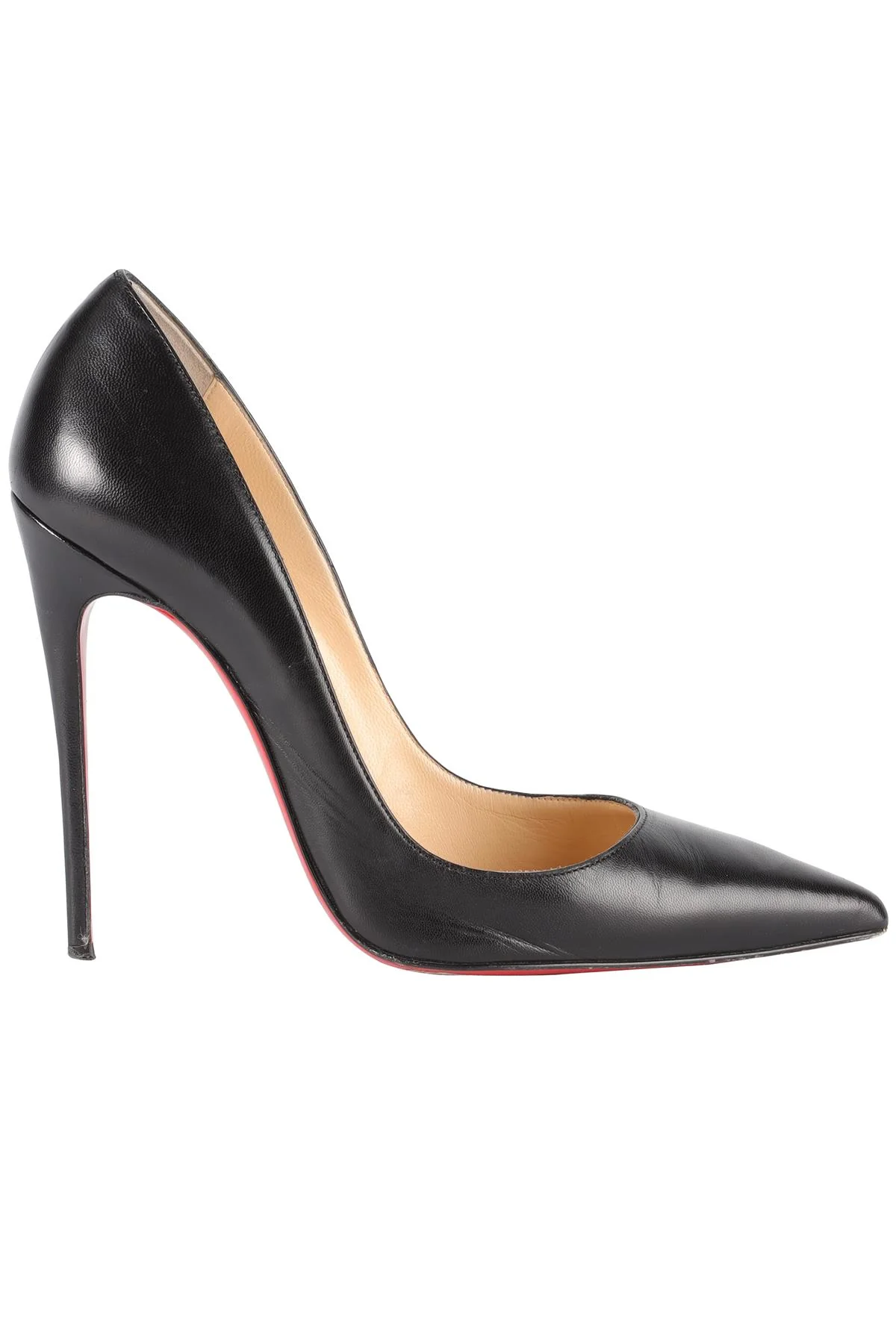 CHRISTIAN LOUBOUTIN BLACK LEATHER PUMPS EU 37.5 UK 4.5 US 7.5 - Image 7