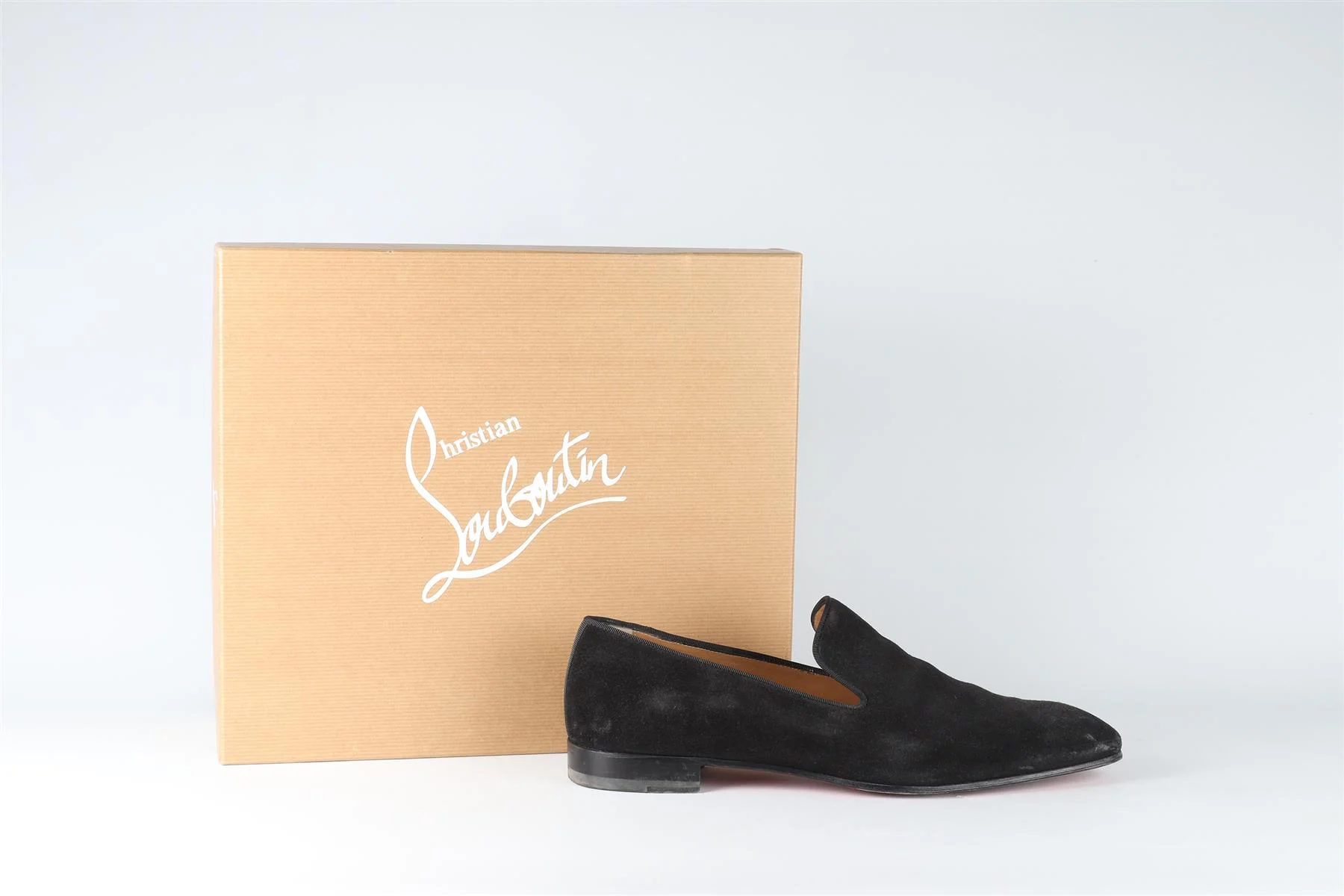 CHRISTIAN LOUBOUTIN BLACK MEN'S SUEDE LOAFERS EU 42.5 UK 8.5 US 9.5 - Image 7