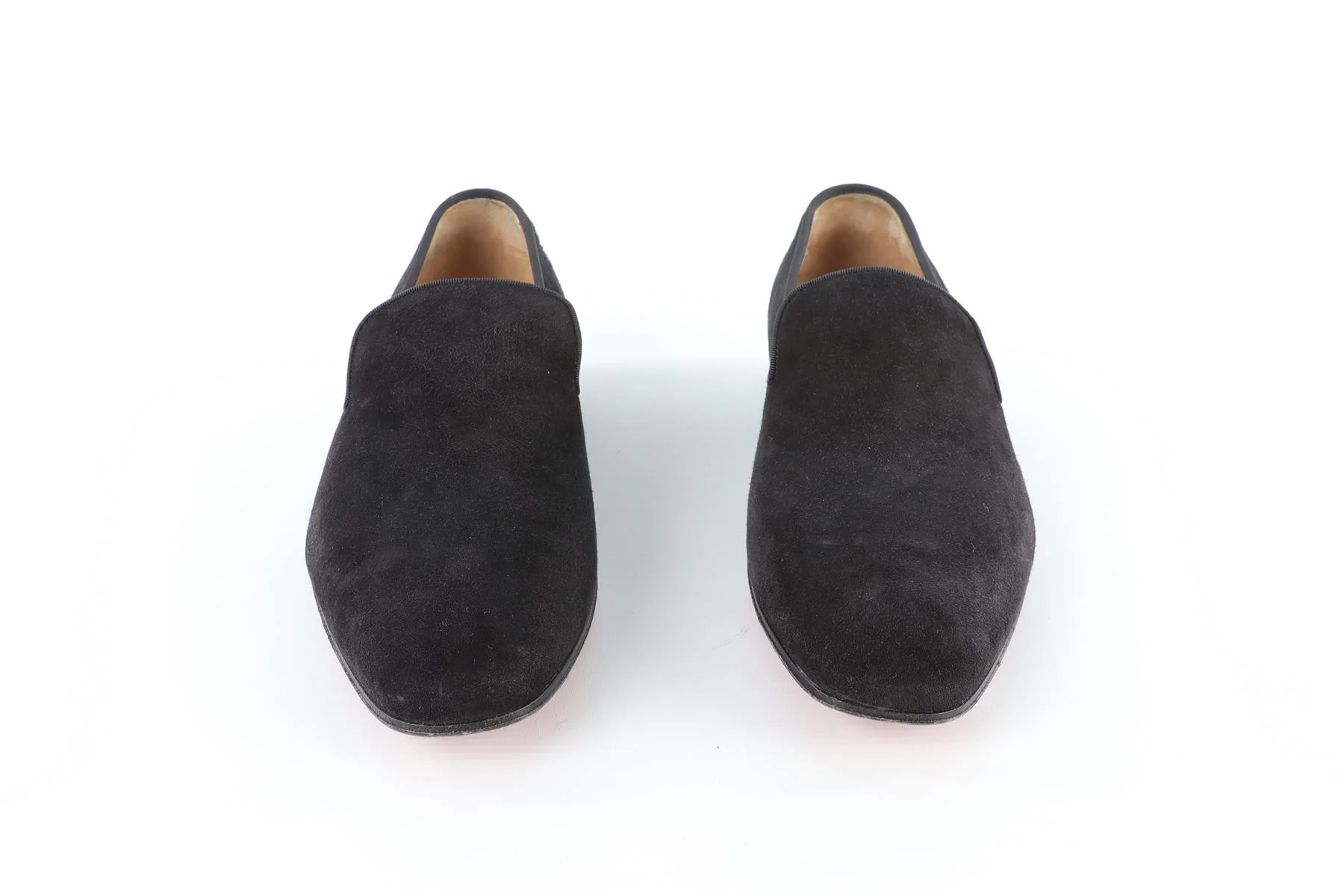 CHRISTIAN LOUBOUTIN BLACK MEN'S SUEDE LOAFERS EU 44 UK 10 US 11 - Image 3