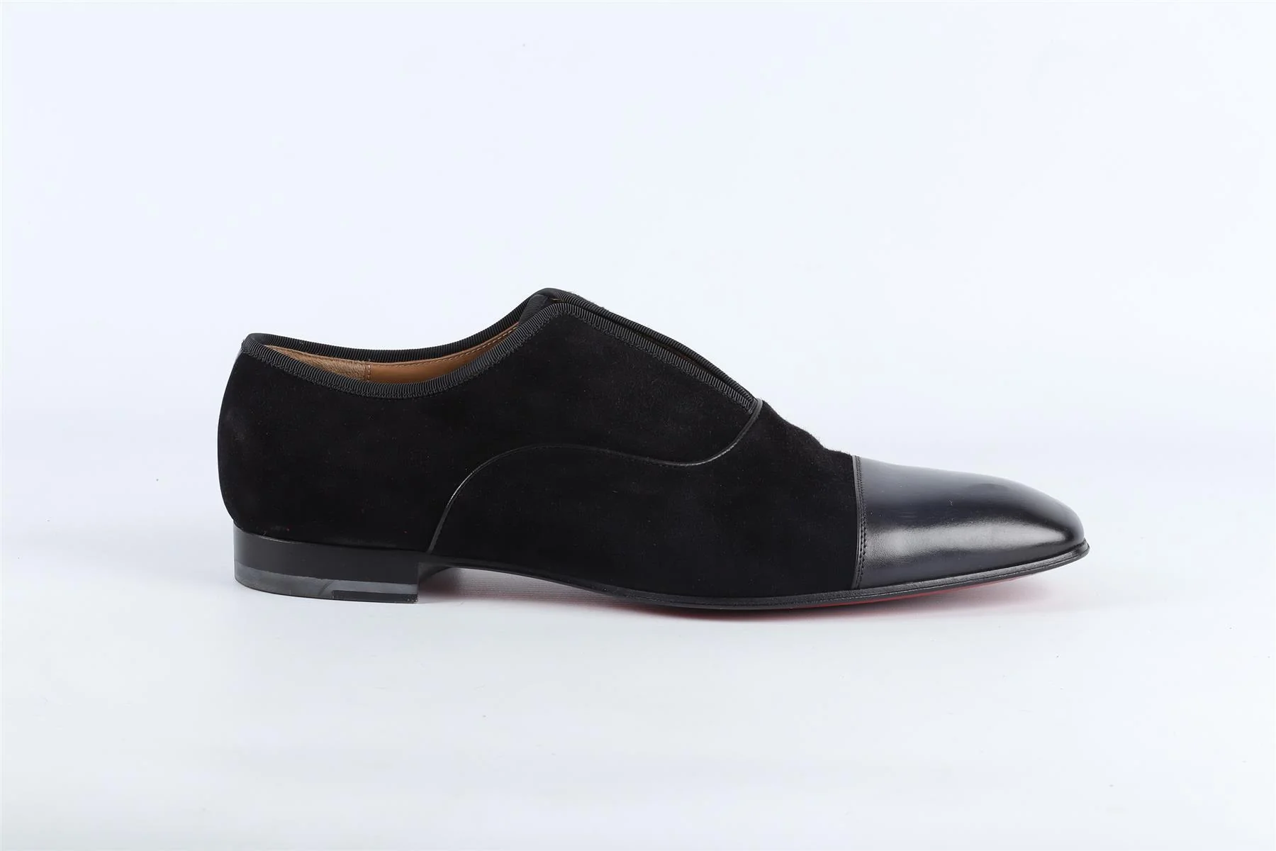 CHRISTIAN LOUBOUTIN BLACK MEN'S SUEDE LOAFERS EU 45 UK 11 US 12 - Image 2