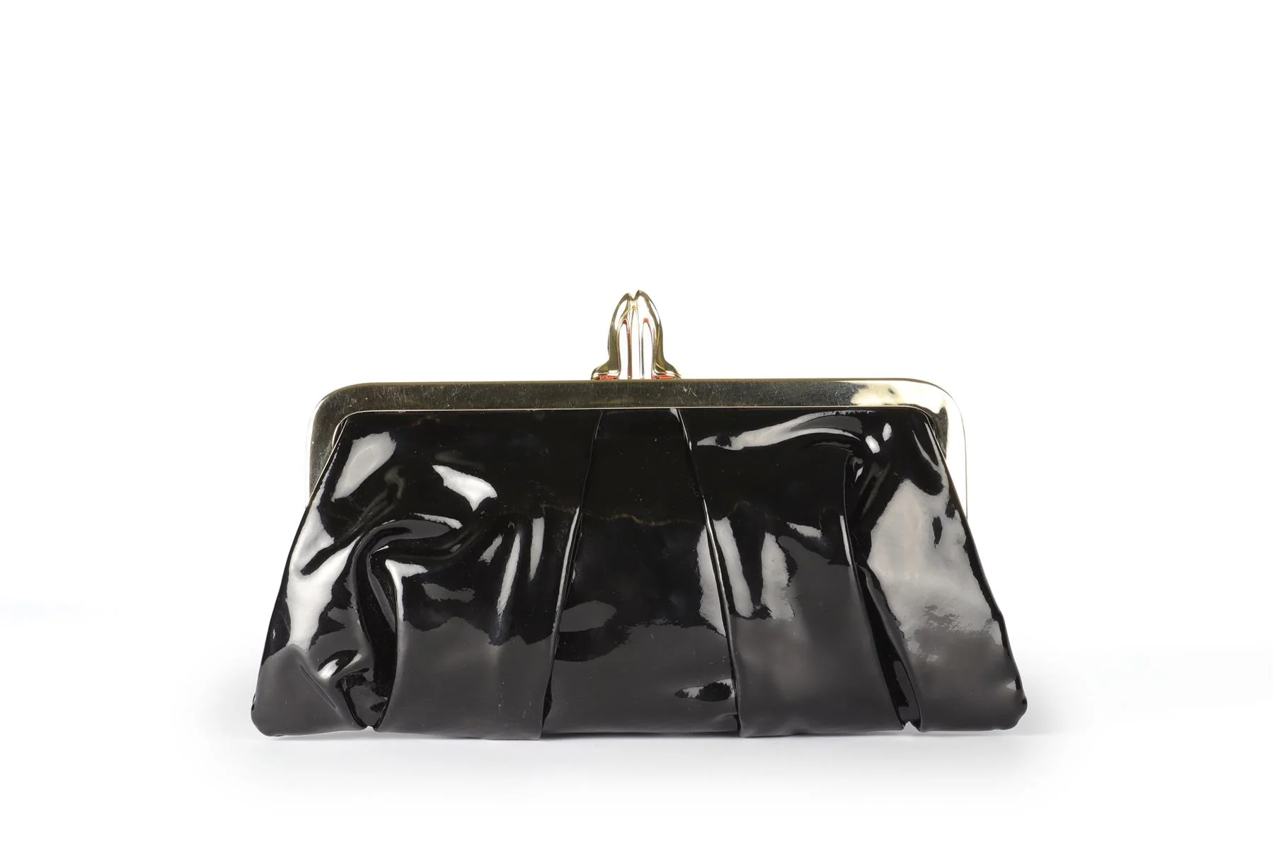 CHRISTIAN LOUBOUTIN BLACK MISS LOUBI PATENT LEATHER CLUTCH - Image 7