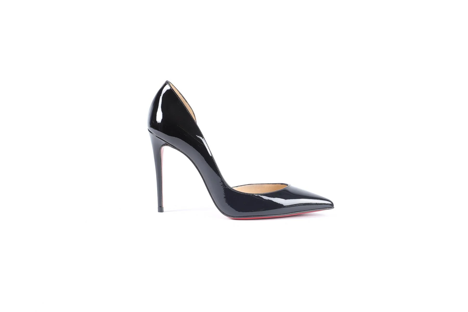 CHRISTIAN LOUBOUTIN BLACK PATENT LEATHER PUMPS EU 34.5 UK 1.5 US 4.5 - Image 2