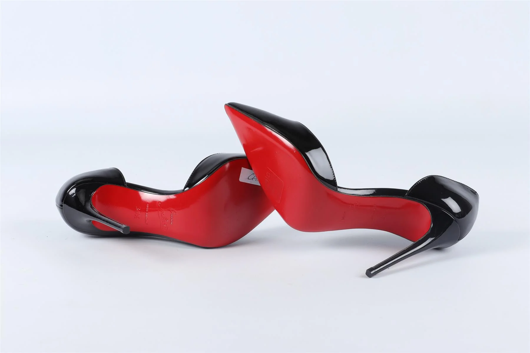 CHRISTIAN LOUBOUTIN BLACK PATENT LEATHER PUMPS EU 34.5 UK 1.5 US 4.5 - Image 6