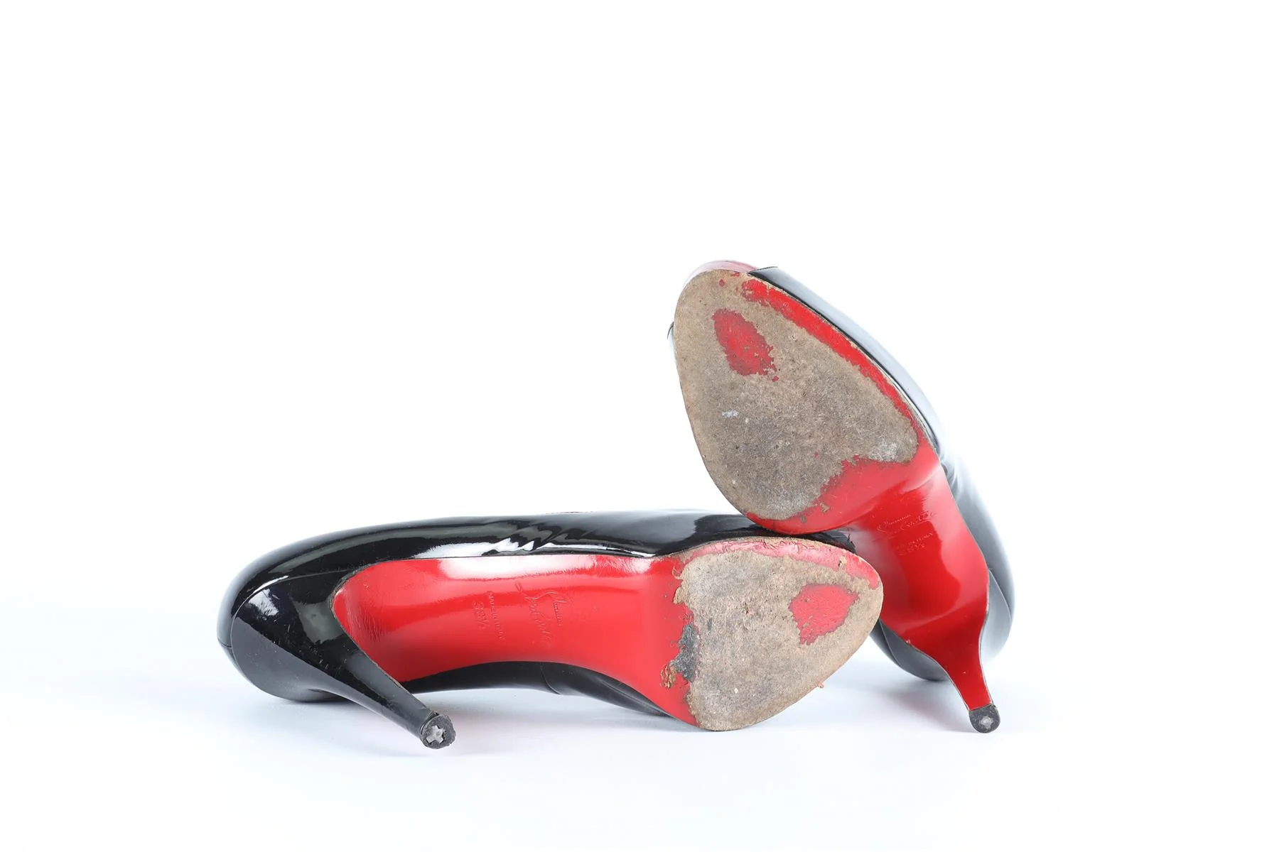 CHRISTIAN LOUBOUTIN BLACK PATENT LEATHER PUMPS EU 38.5 UK 5.5 - Image 6