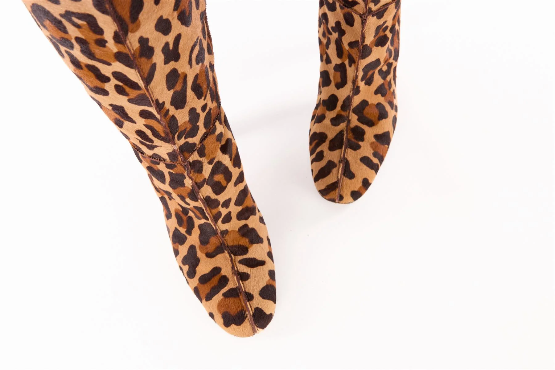 CHRISTIAN LOUBOUTIN BROWN CALF HAIR KNEE HIGH BOOTS EU 41 UK 8 US 10 - Image 4
