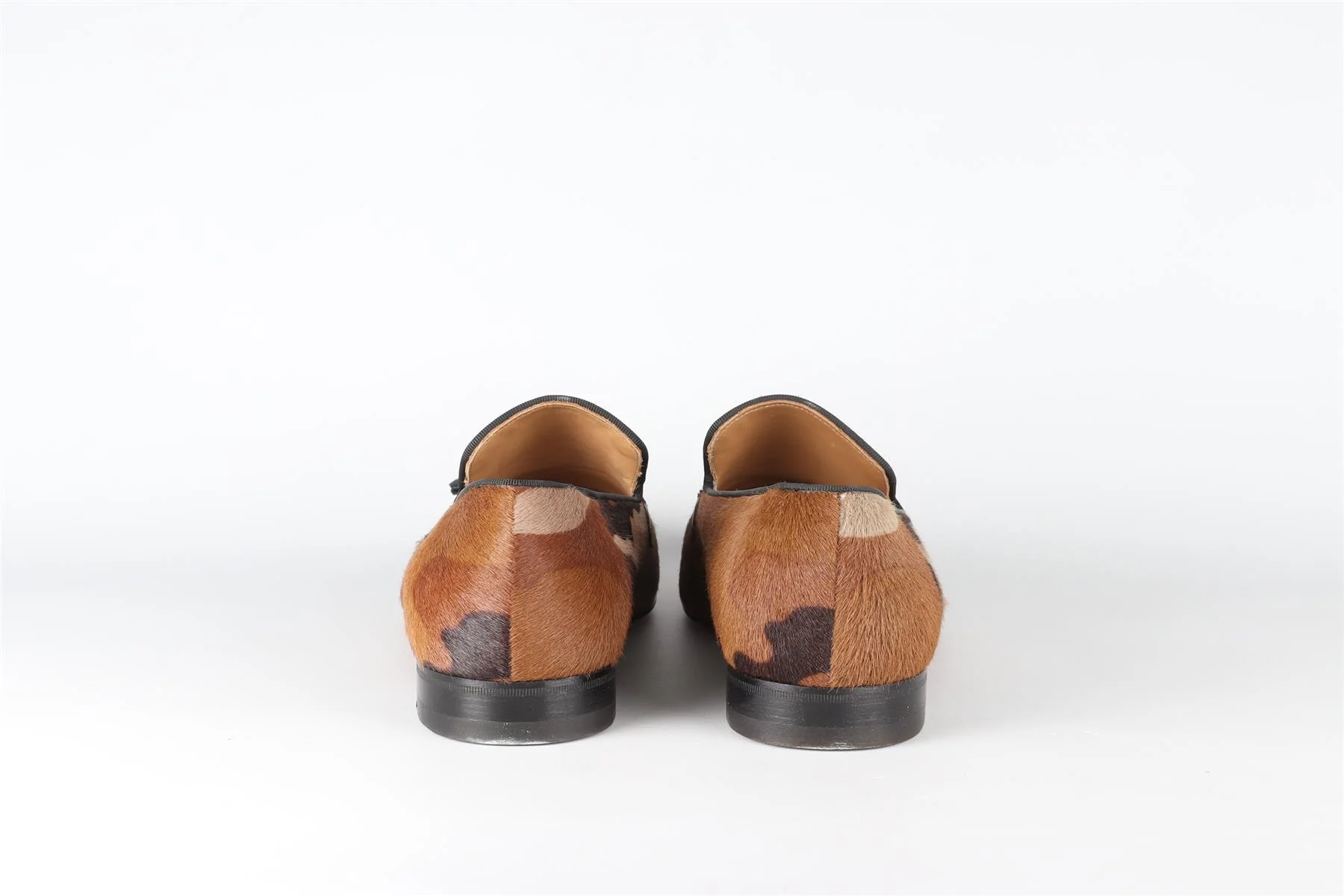 CHRISTIAN LOUBOUTIN BROWN MEN'S CALF HAIR LOAFERS EU 42 UK 8 US 9 - Image 5