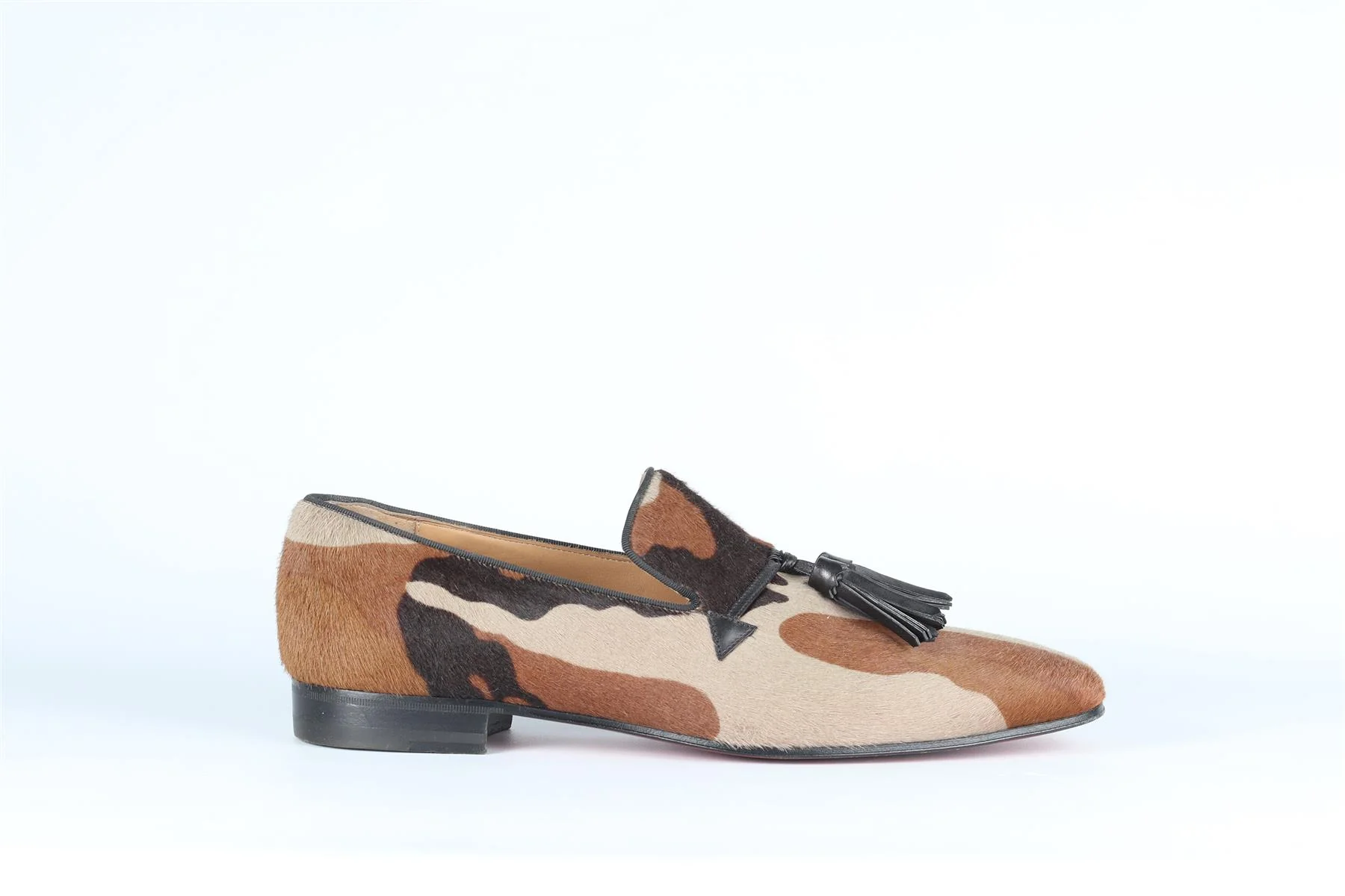 CHRISTIAN LOUBOUTIN BROWN MEN'S CALF HAIR LOAFERS EU 42 UK 8 US 9 - Image 9