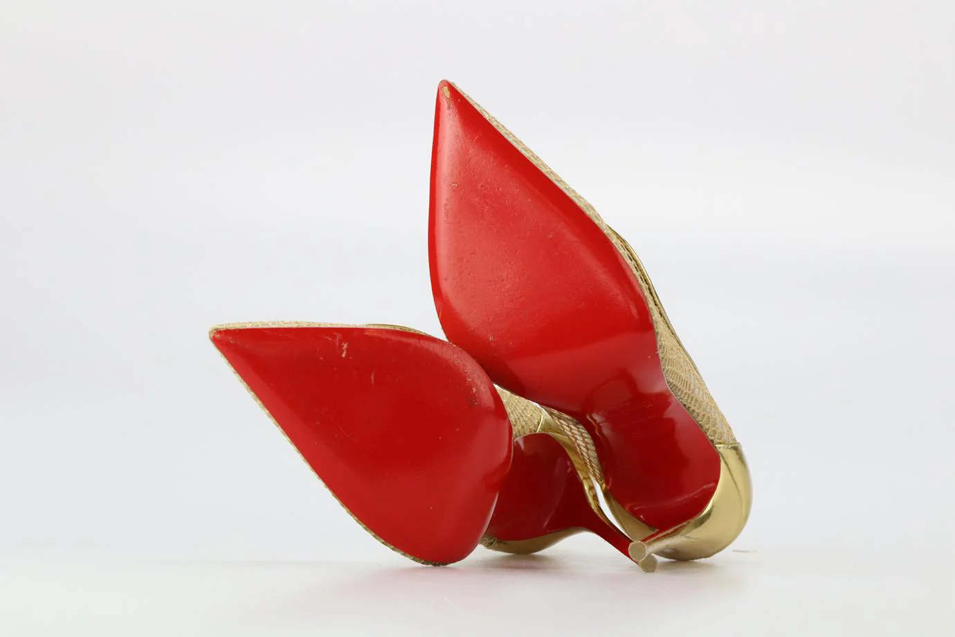 CHRISTIAN LOUBOUTIN MESH AND LEATHER PUMPS EU 38.5 UK 5.5 US 8.5 - Image 5