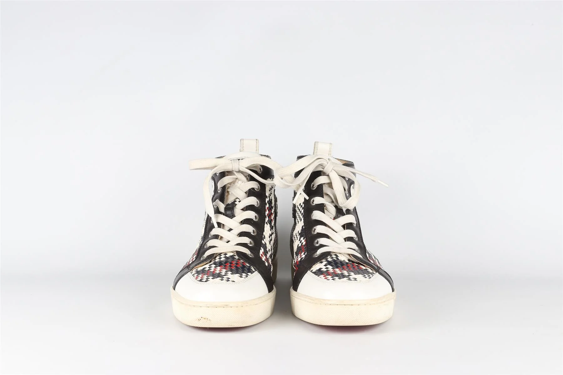 CHRISTIAN LOUBOUTIN MULTICOLOURED MEN'S LOUIS LEATHER SNEAKERS EU 42 UK 8 US 9 - Image 3