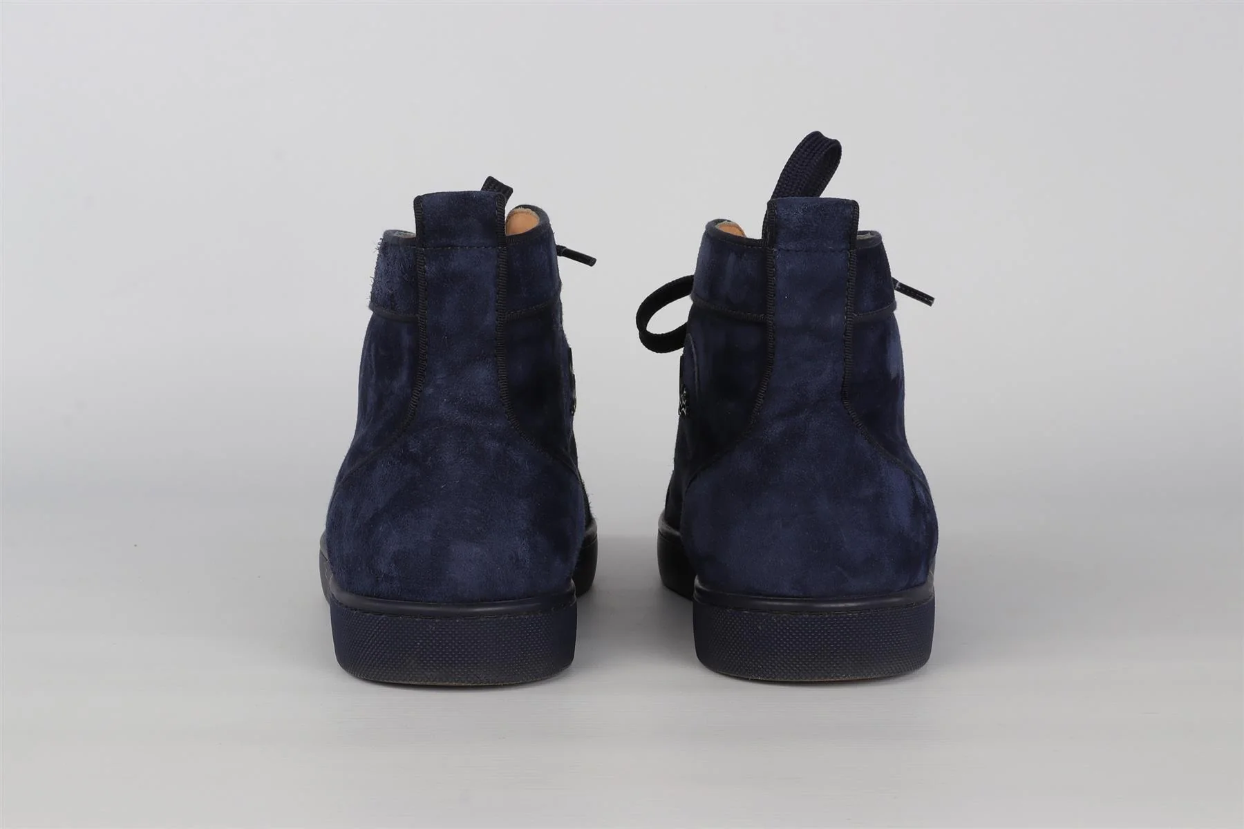 CHRISTIAN LOUBOUTIN NAVY MEN'S ST LOUIS SUEDE SNEAKERS EU 43.5 UK 9.5 US 10.5 - Image 5