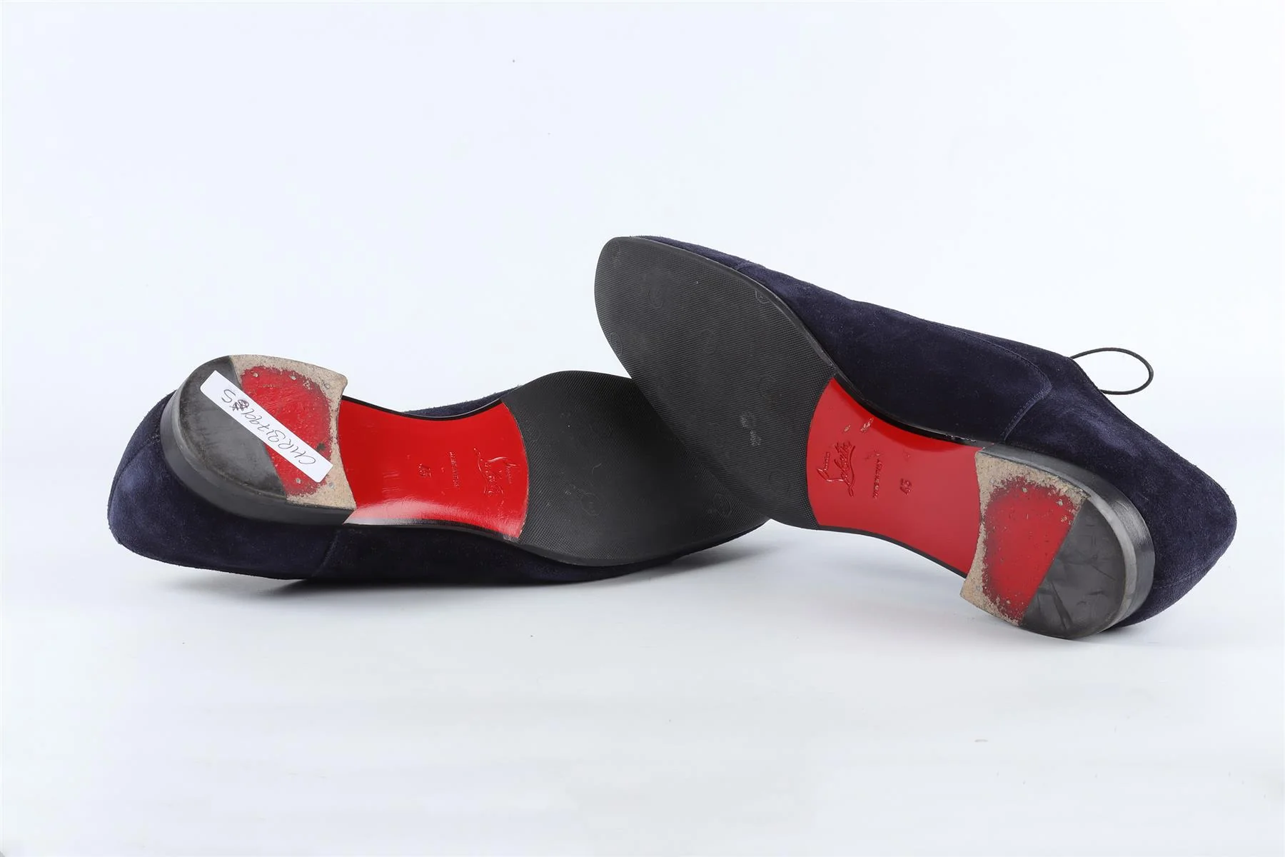 CHRISTIAN LOUBOUTIN NAVY MEN'S SUEDE LOAFERS EU 45 UK 11 US 12 - Image 6