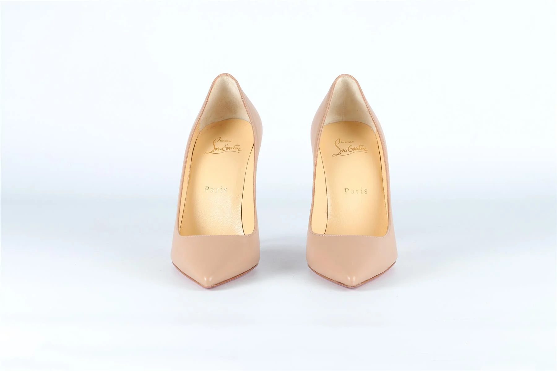 CHRISTIAN LOUBOUTIN NUDE KATE LEATHER PUMPS EU 36.5 UK 3.5 US 6.5 - Image 3