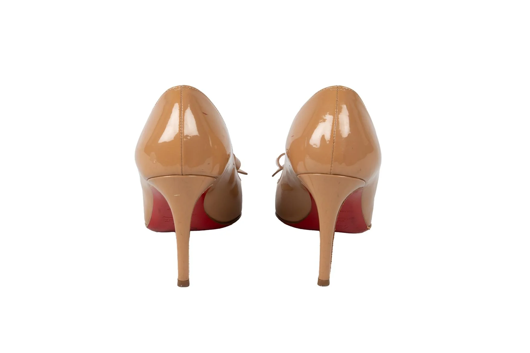 CHRISTIAN LOUBOUTIN NUDE PATENT LEATHER PUMPS EU 35.5 UK 2.5 US 5.5 - Image 5