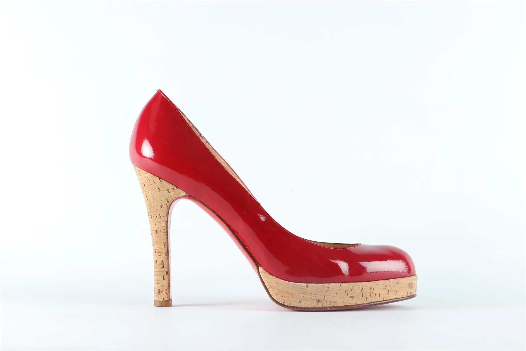 CHRISTIAN LOUBOUTIN RED PATENT LEATHER PUMPS EU 39 UK 6 US 9 - Image 2