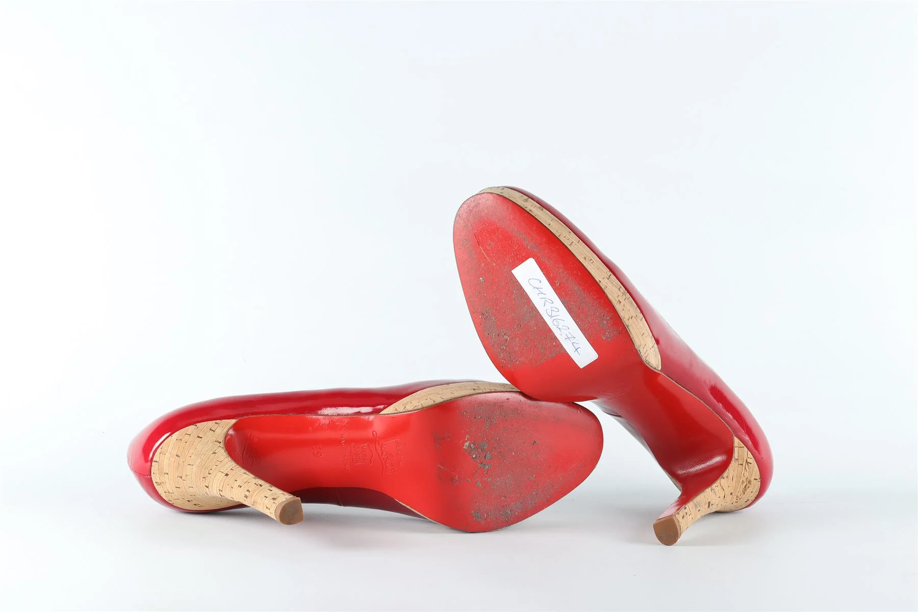 CHRISTIAN LOUBOUTIN RED PATENT LEATHER PUMPS EU 39 UK 6 US 9 - Image 6