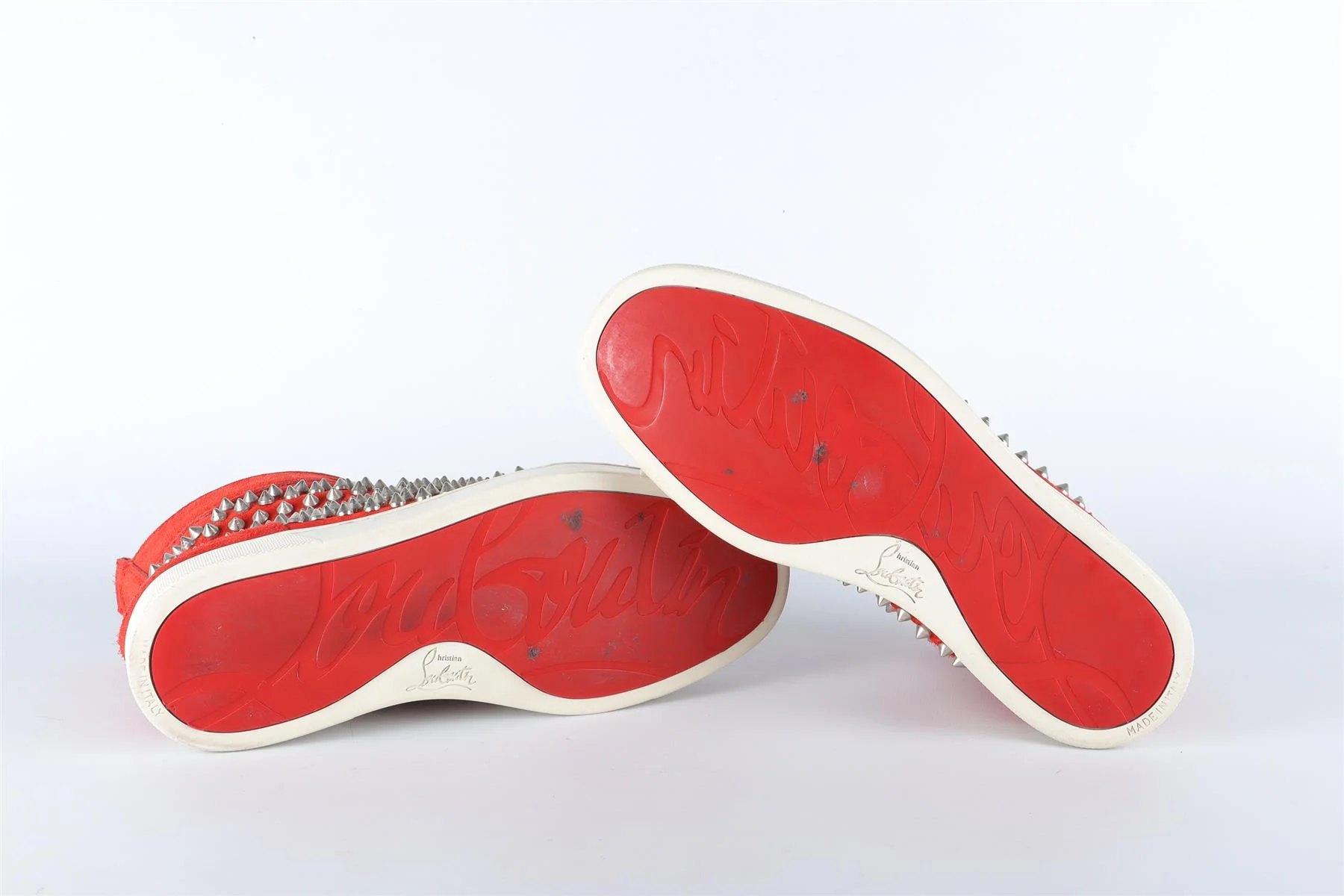 CHRISTIAN LOUBOUTIN RED ST LOUIS SUEDE SNEAKERS EU 36.5 UK 3.5 US 6.5 - Image 6