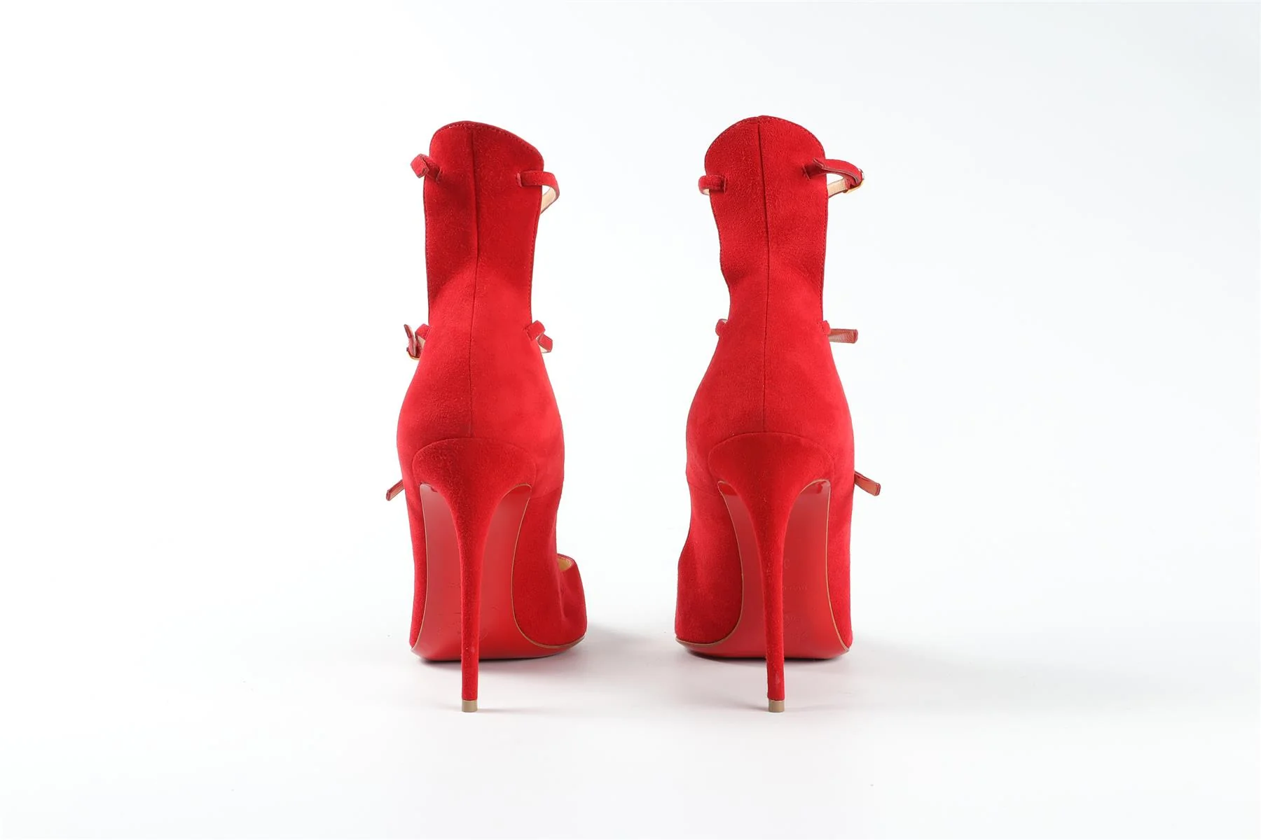 CHRISTIAN LOUBOUTIN RED SUEDE PUMPS EU 38 UK 5 UK 8 - Image 5