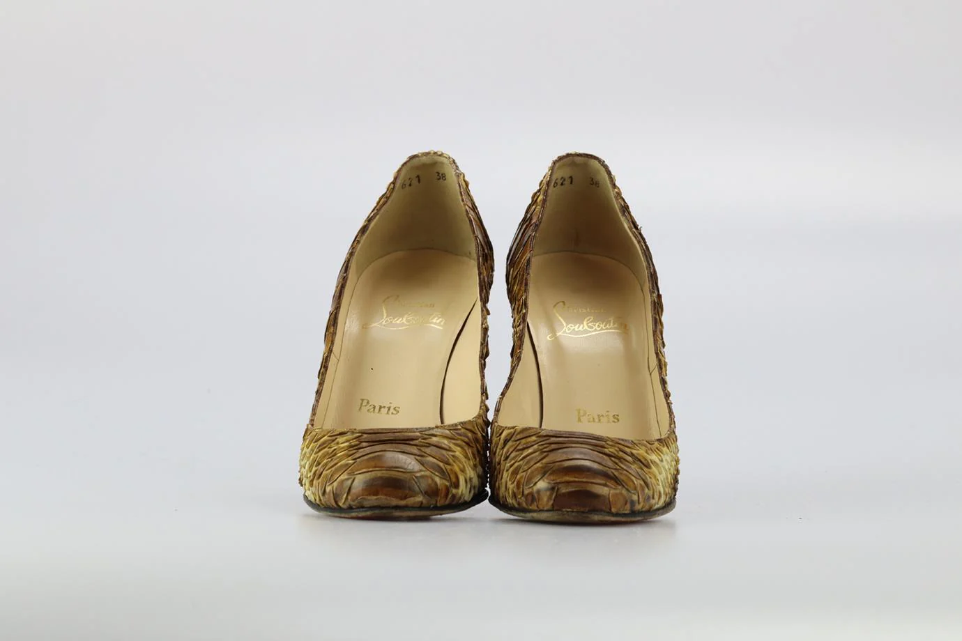 CHRISTIAN LOUBOUTIN SNAKESKIN PUMPS EU 38 UK 5 US 8 - Image 3