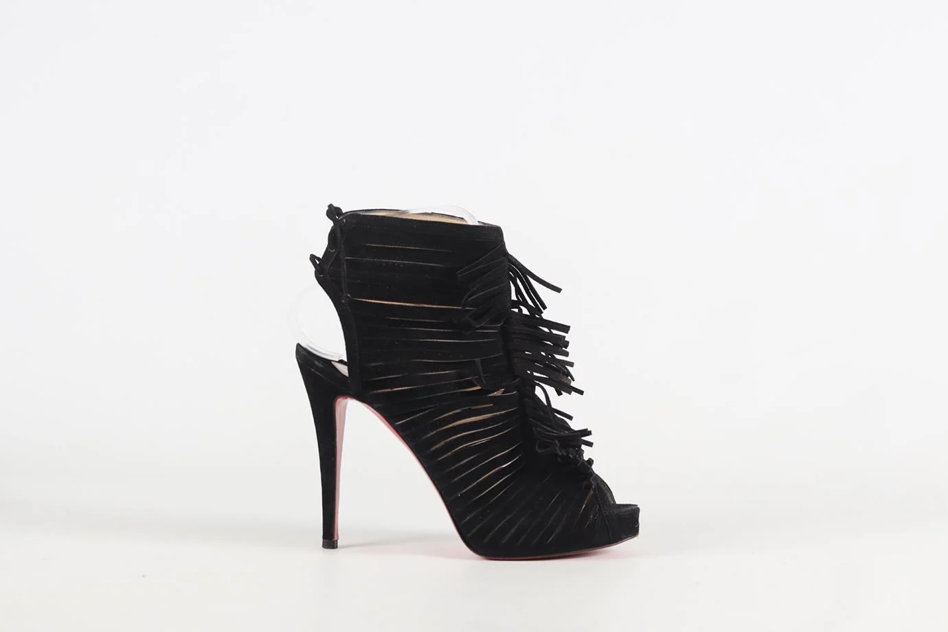 CHRISTIAN LOUBOUTIN SUEDE PLATFORM SANDALS EU 38.5 UK 5.5 US 8.5 - Image 2