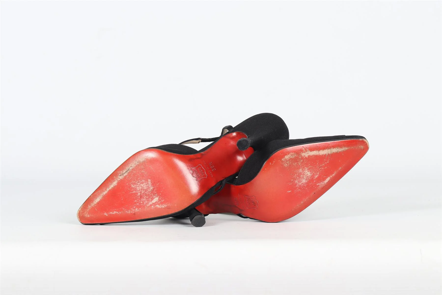 CHRISTIAN LOUBOUTIN VINTAGE SATIN PUMPS EU 36.5 UK 3.5 US 6.5 - Image 5