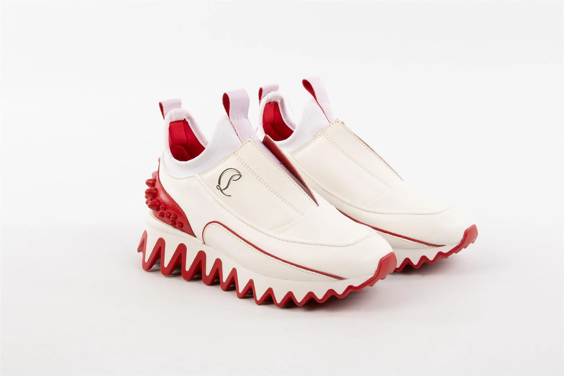 CHRISTIAN LOUBOUTIN WHITE KIDS GIRLS SNEAKERS EU 29 UK 10.5 US 11.5 - Image 2