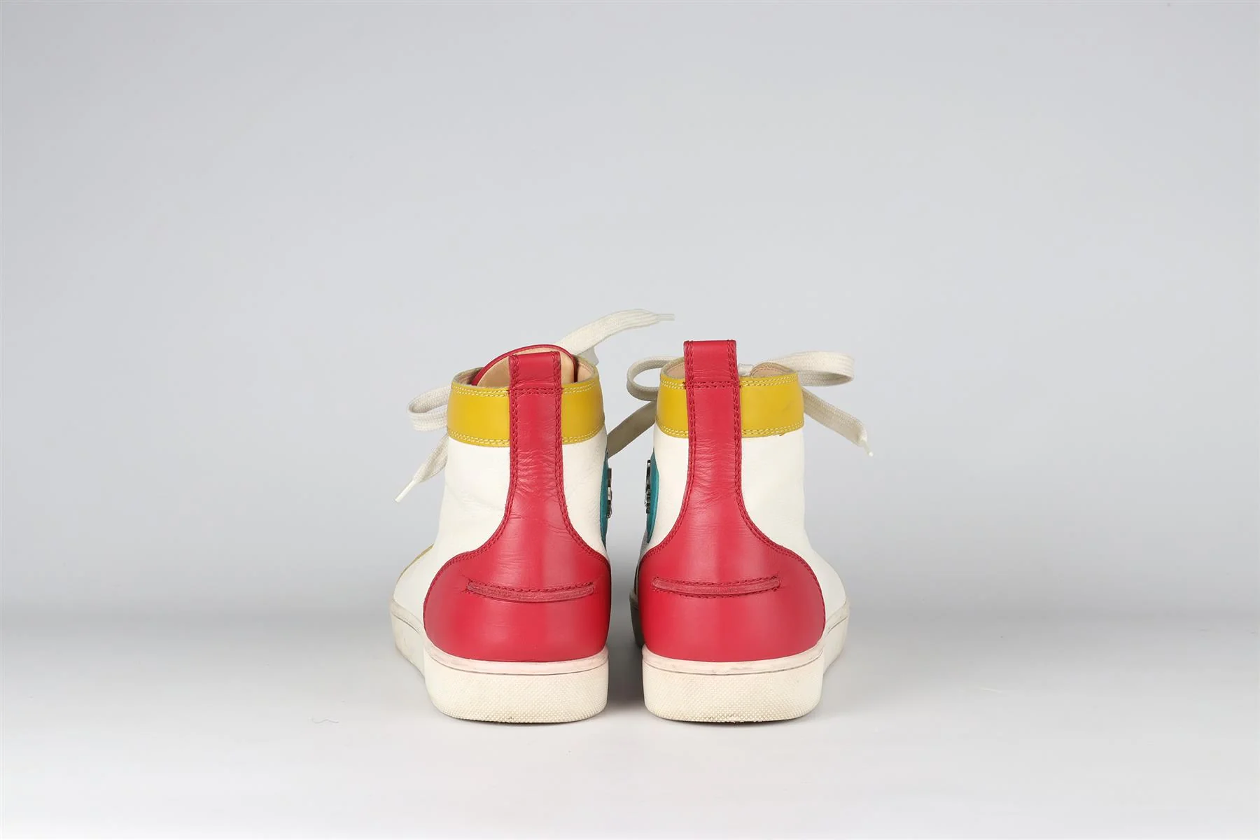 CHRISTIAN LOUBOUTIN WHITE MEN'S LOUIS LEATHER SNEAKERS EU 42 UK 8 US 9 - Image 5