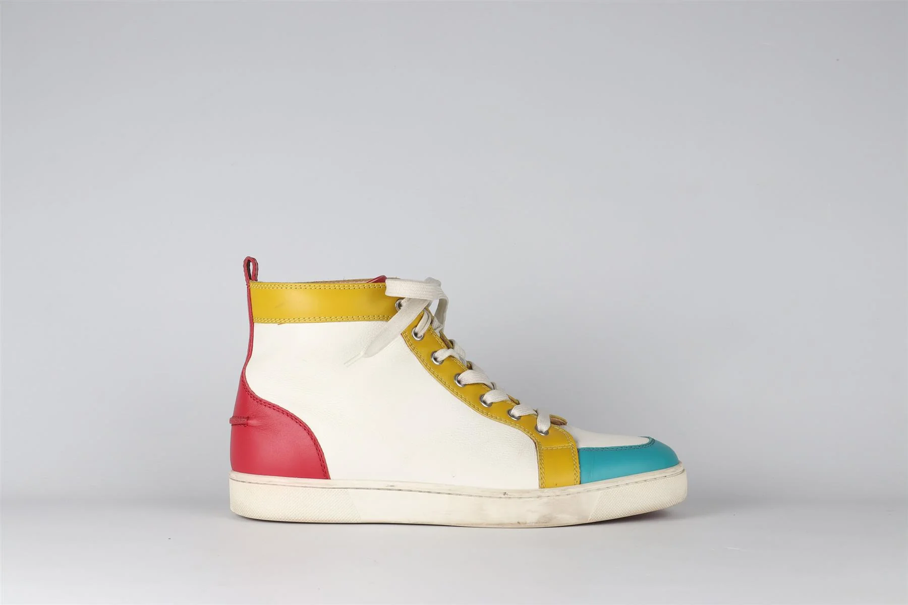 CHRISTIAN LOUBOUTIN WHITE MEN'S LOUIS LEATHER SNEAKERS EU 42 UK 8 US 9 - Image 9