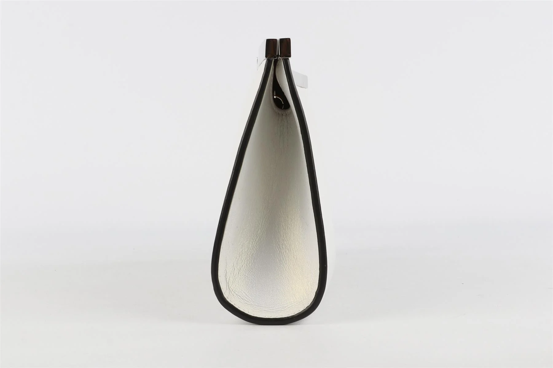 CHRISTIAN LOUBOUTIN WHITE PALMETTE MEDIUM LEATHER CLUTCH - Image 6