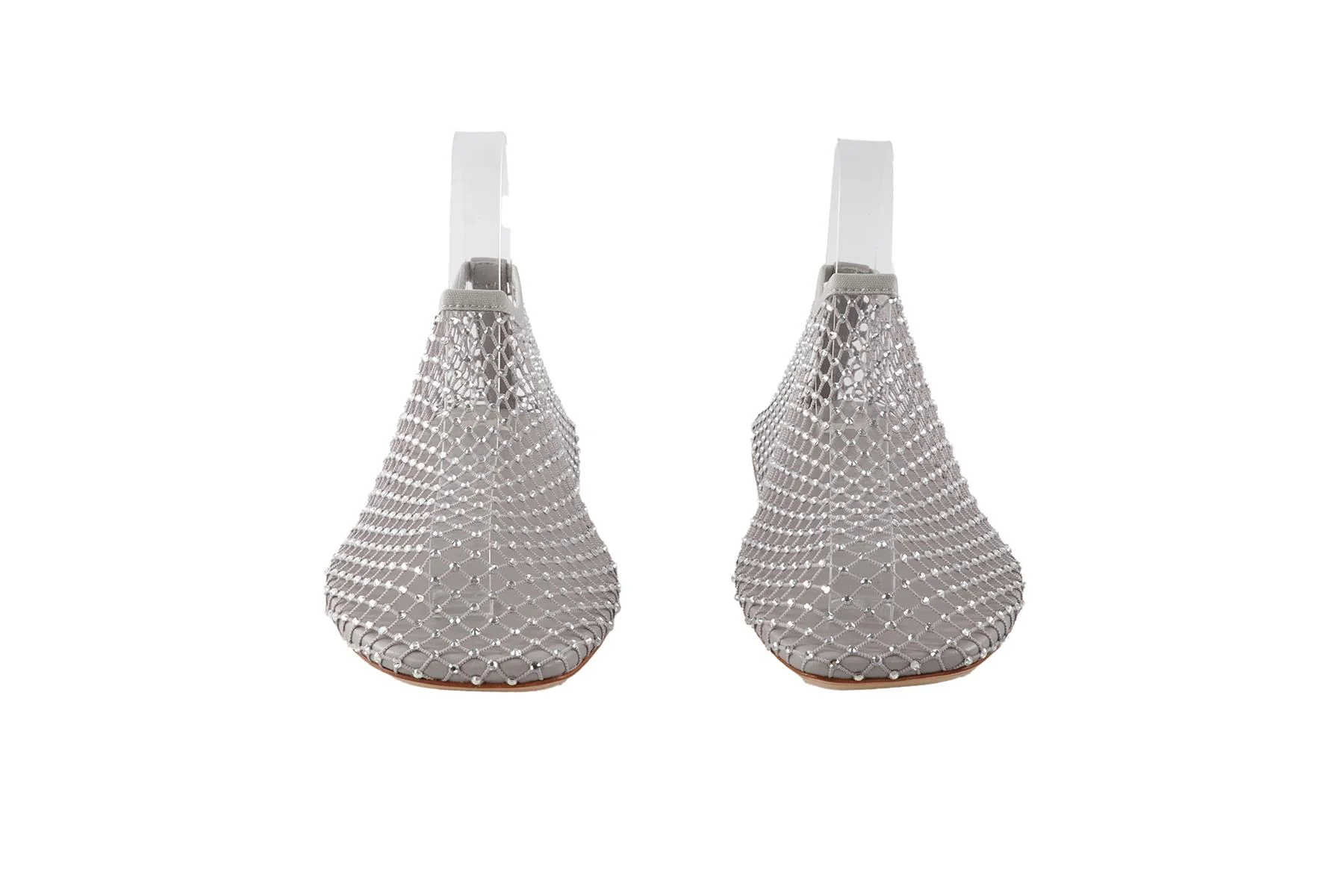 CHRISTOPHER ESBER GREY CRYSTAL AND MESH BALLET FLATS EU 38 UK 5 US 8 - Image 3