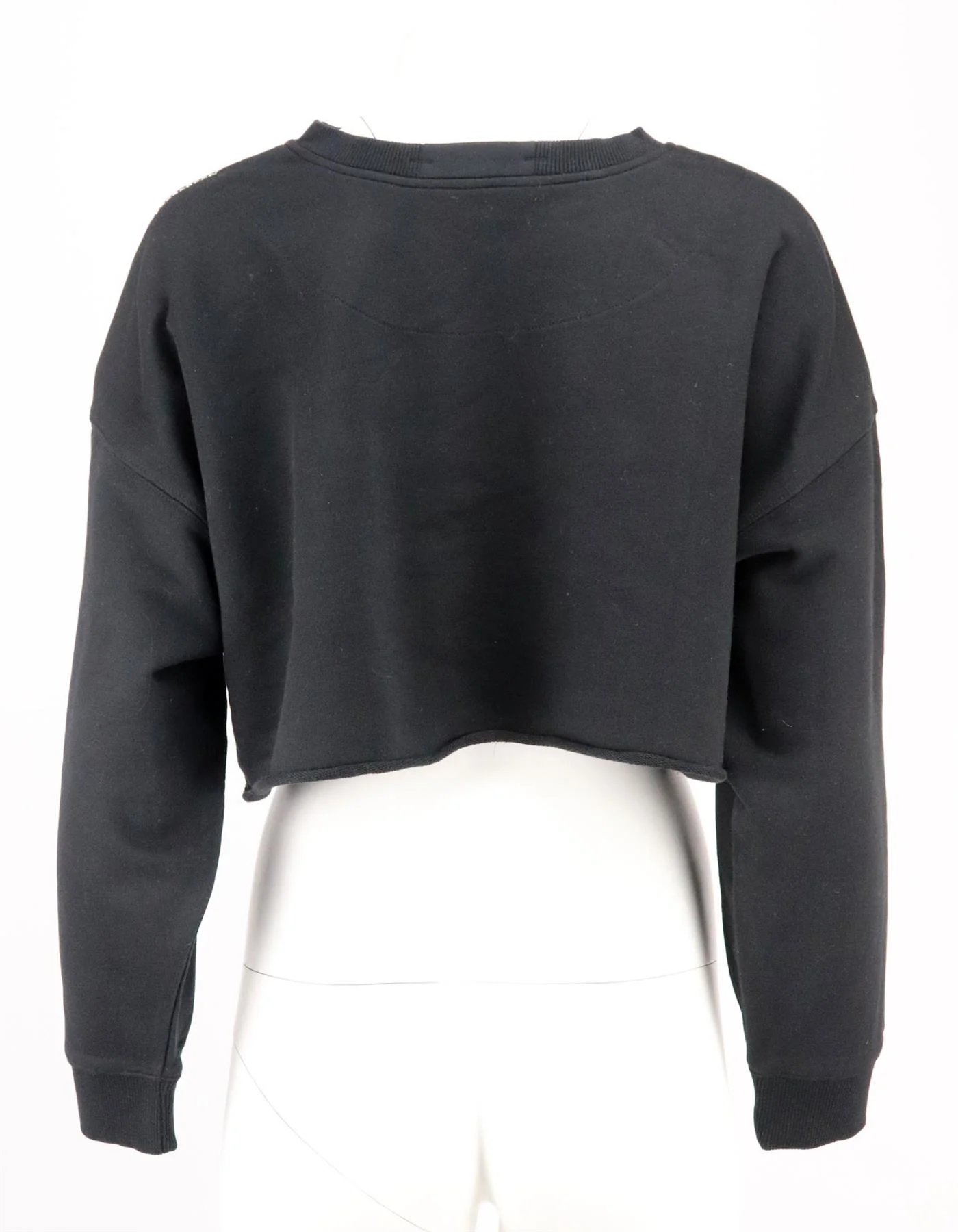 CHRISTOPHER KANE CROPPED EMBELLISHED COTTON SWEATSHIRT SMALL - Image 4