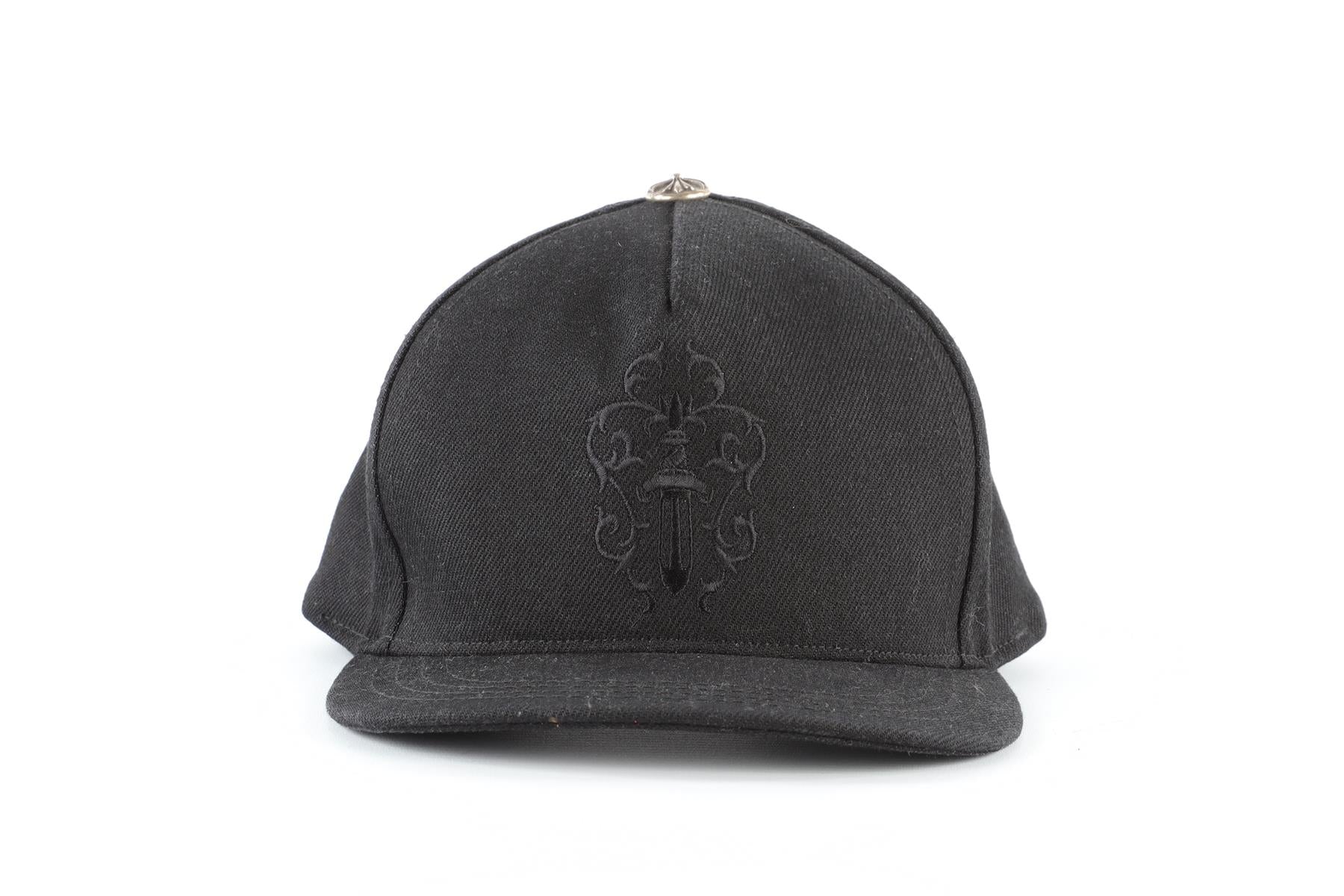 CHROME HEARTS BLACK COTTON BASEBALL CAP ONE SIZE - Image 3