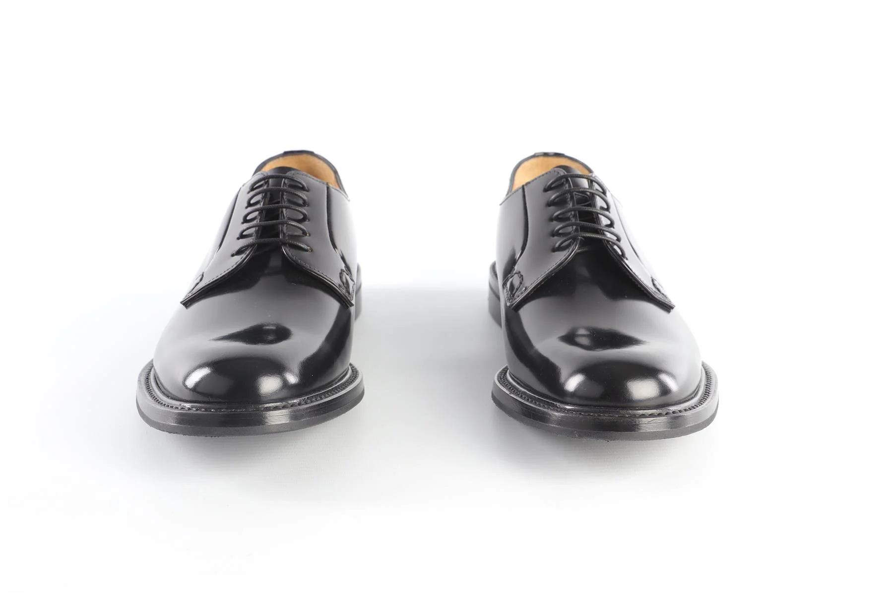 CHURCH'S BLACK LEATHER DERBY SHOES EU 40 UK 7 US 10 - Image 3
