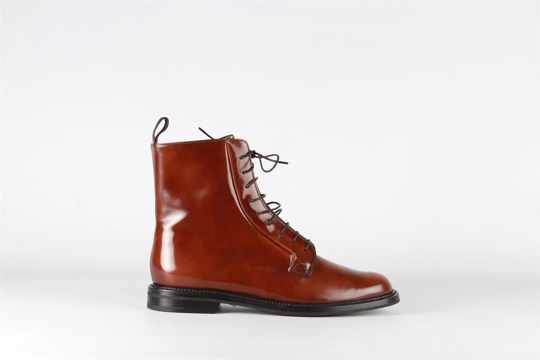 CHURCH'S BROWN PATENT LEATHER ANKLE BOOTS EU 38.5 UK 4.5 US 7.5 - Image 2