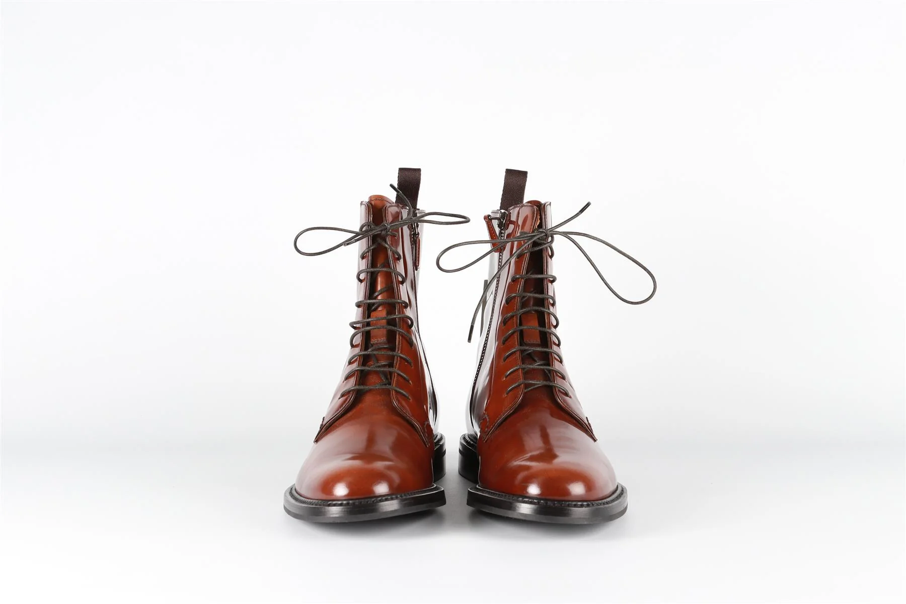 CHURCH'S BROWN PATENT LEATHER ANKLE BOOTS EU 38.5 UK 4.5 US 7.5 - Image 3