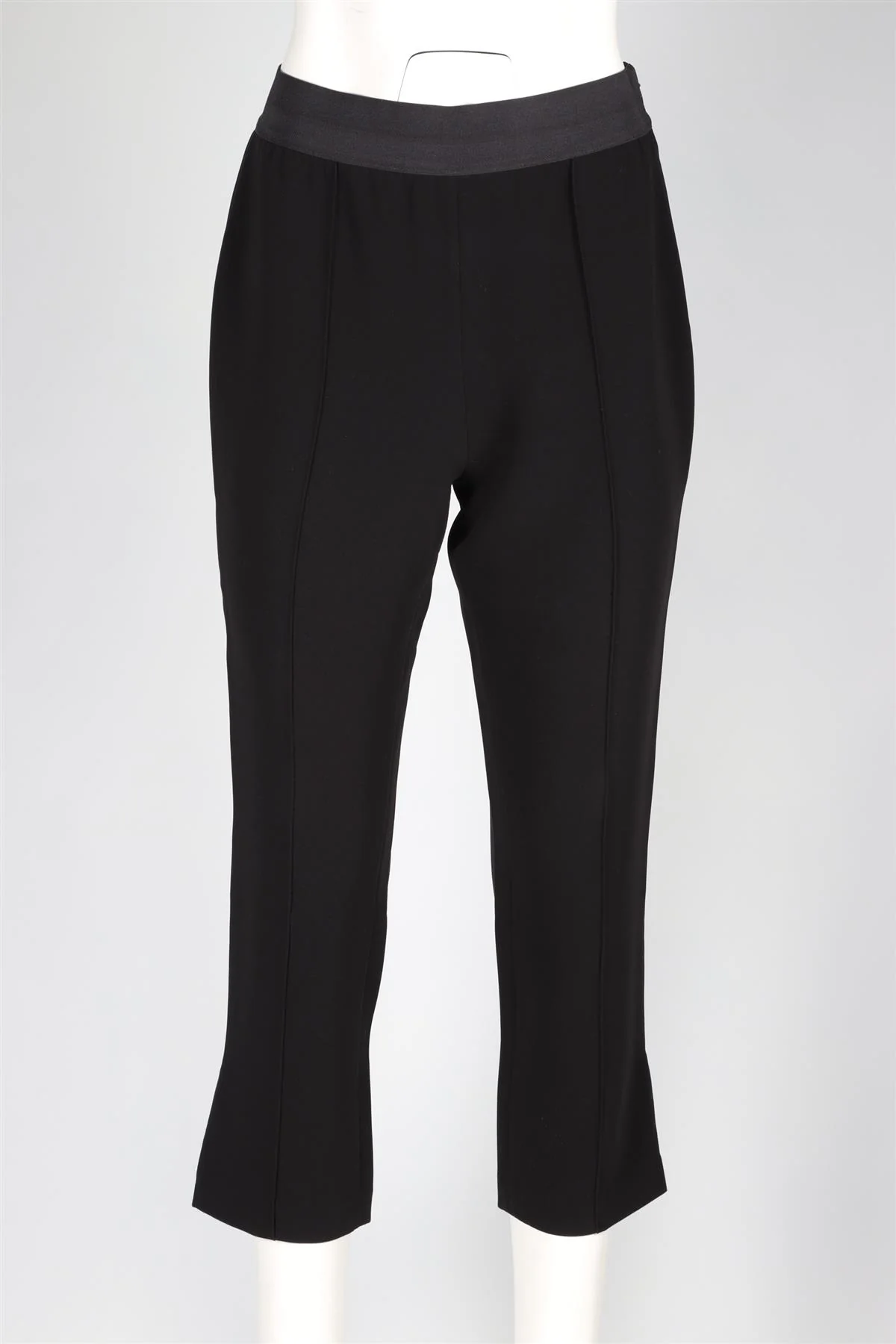 CINQ A SEPT BLACK SILK STRAIGHT LEG PANTS US 6 UK 10 - Image 2