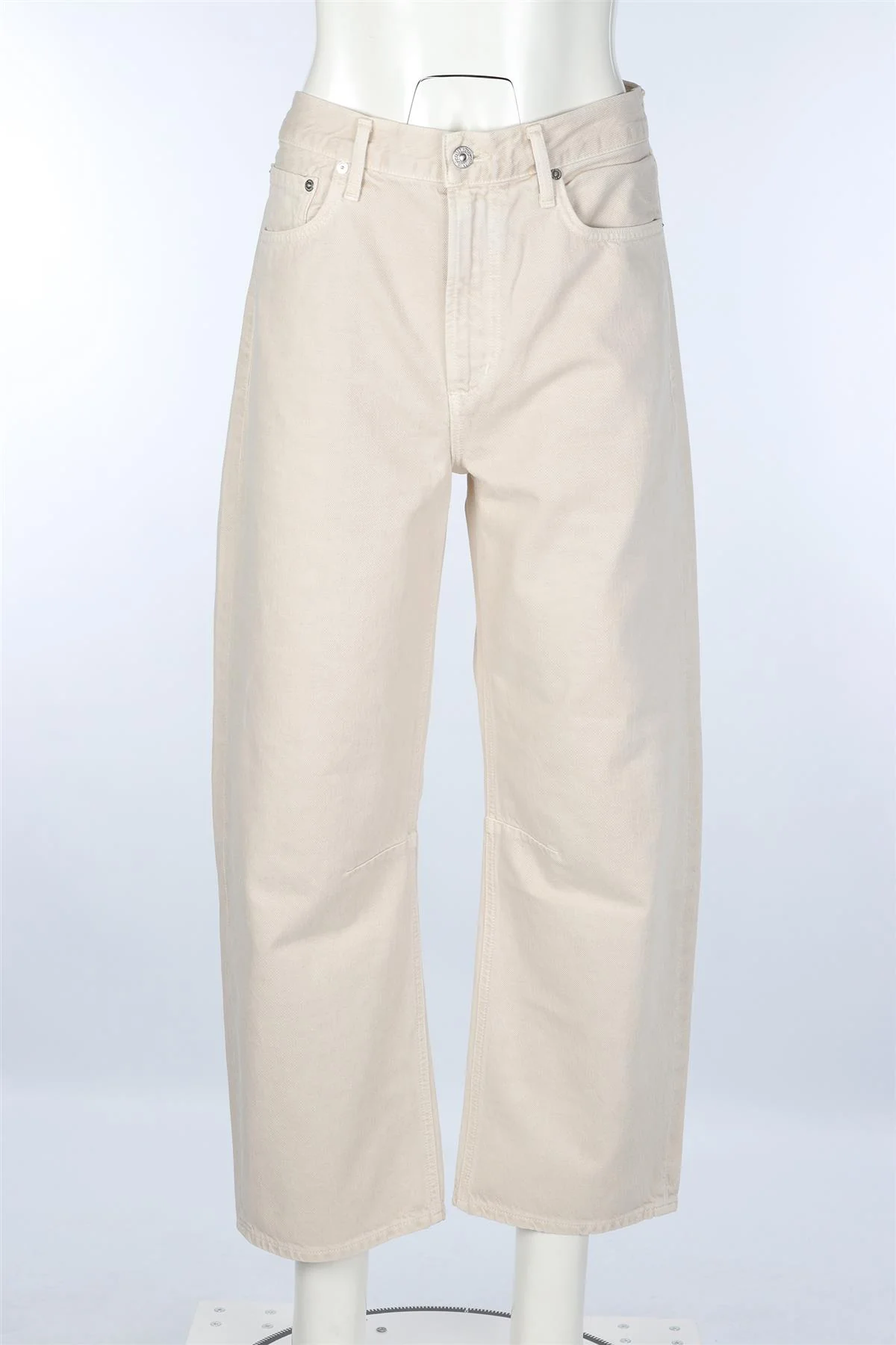 CITIZENS OF HUMANITY BEIGE HIGH RISE BARREL LEG JEANS W29 UK 10-12 - Image 2