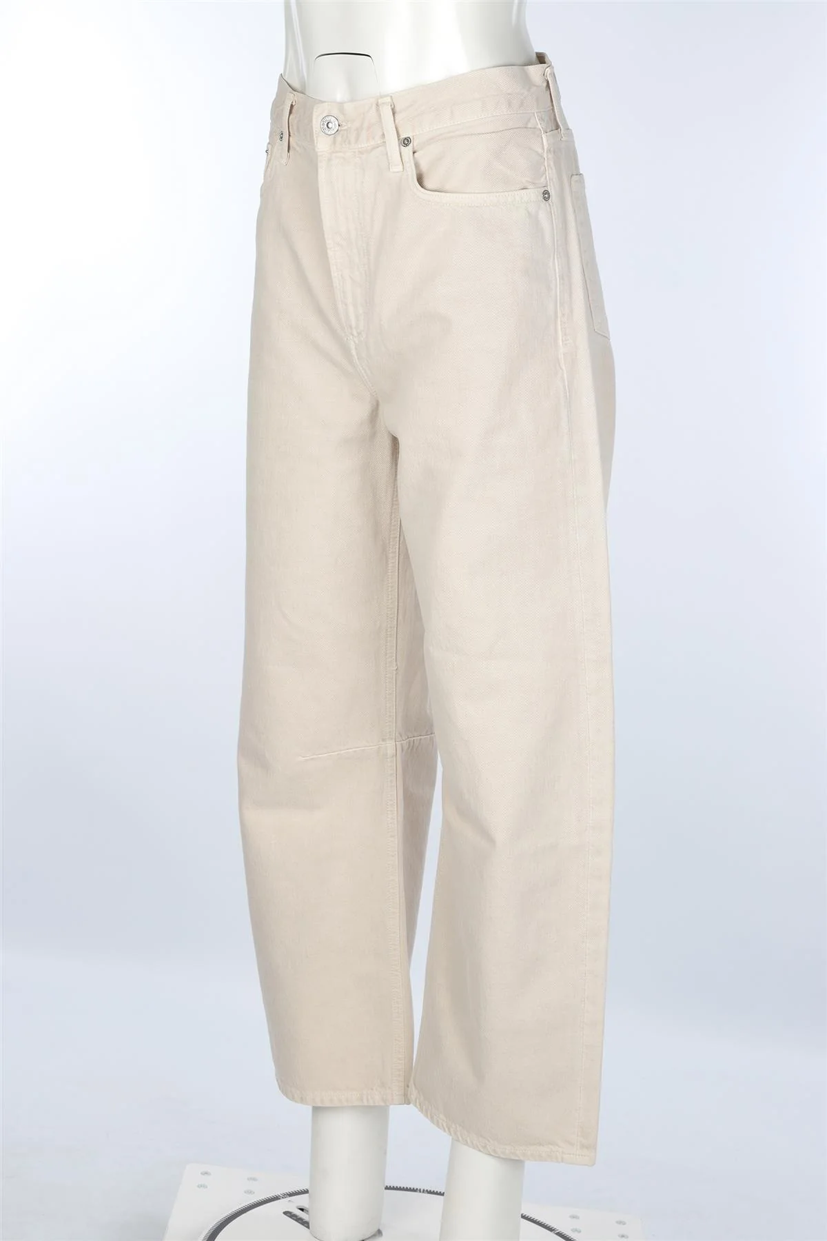 CITIZENS OF HUMANITY BEIGE HIGH RISE BARREL LEG JEANS W29 UK 10-12 - Image 3