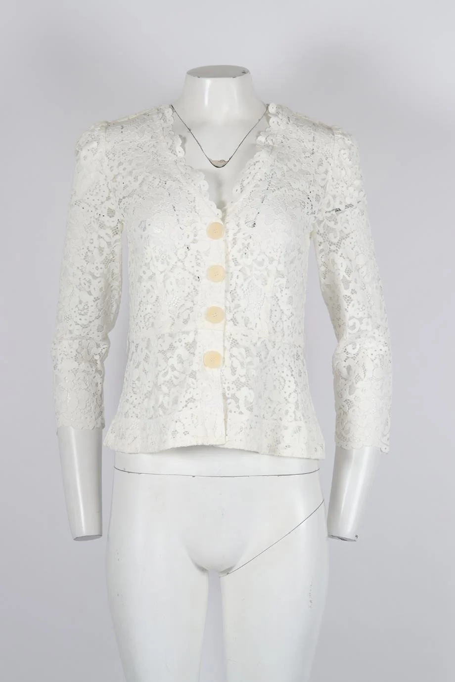 CLAUDIE PIERLOT LACE COTTON BLEND TOP FR 36 UK 8 - Image 2