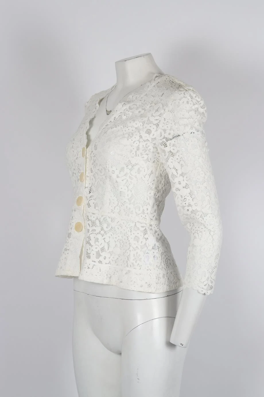 CLAUDIE PIERLOT LACE COTTON BLEND TOP FR 36 UK 8 - Image 3