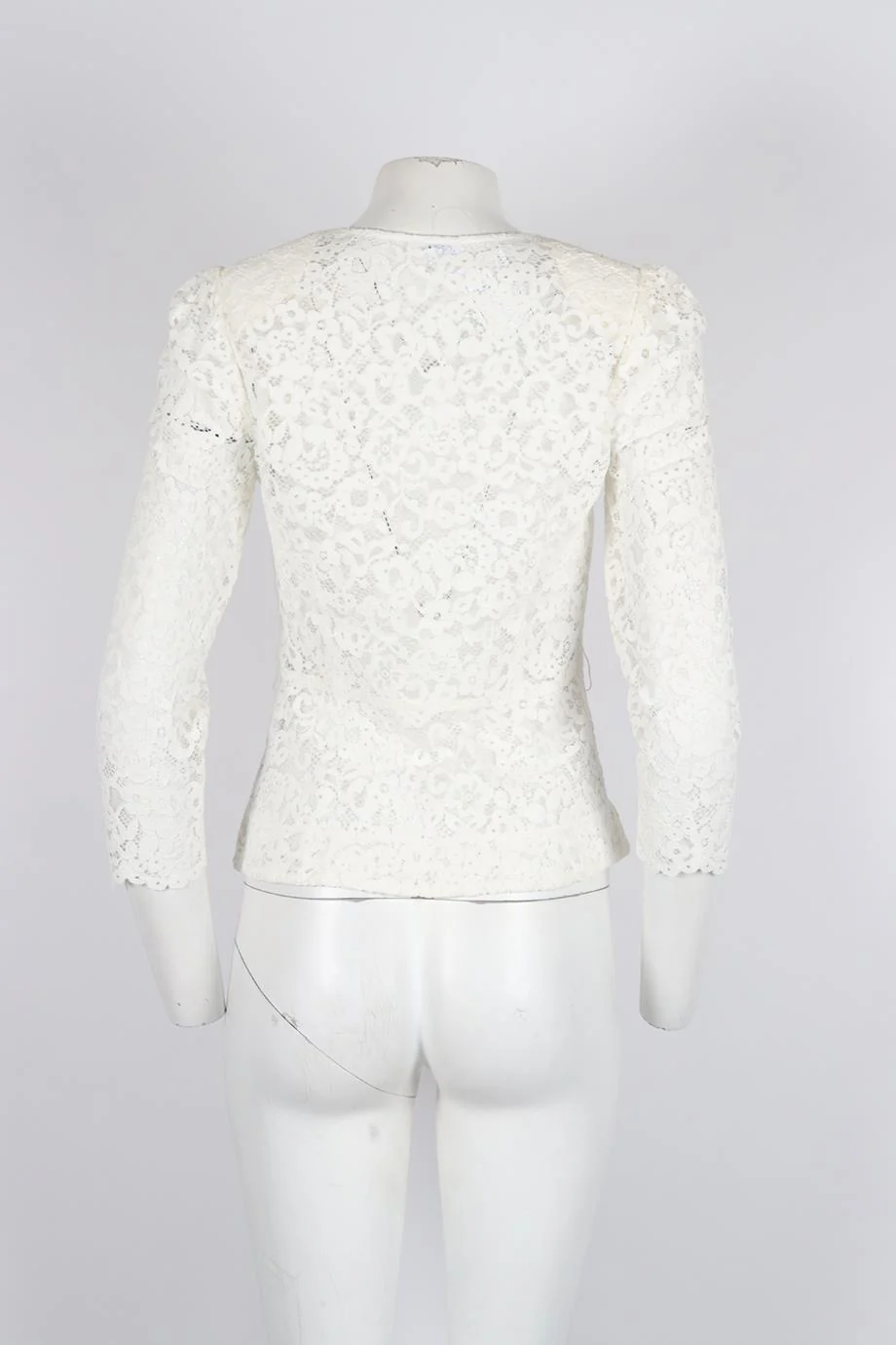 CLAUDIE PIERLOT LACE COTTON BLEND TOP FR 36 UK 8 - Image 4