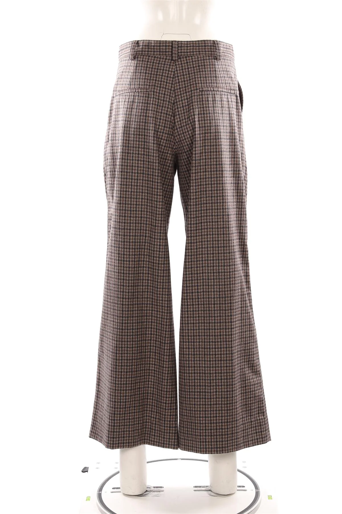 CLOTH.WORK BROWN WOOL WIDE LEG PANTS UK 8-10 - Image 4