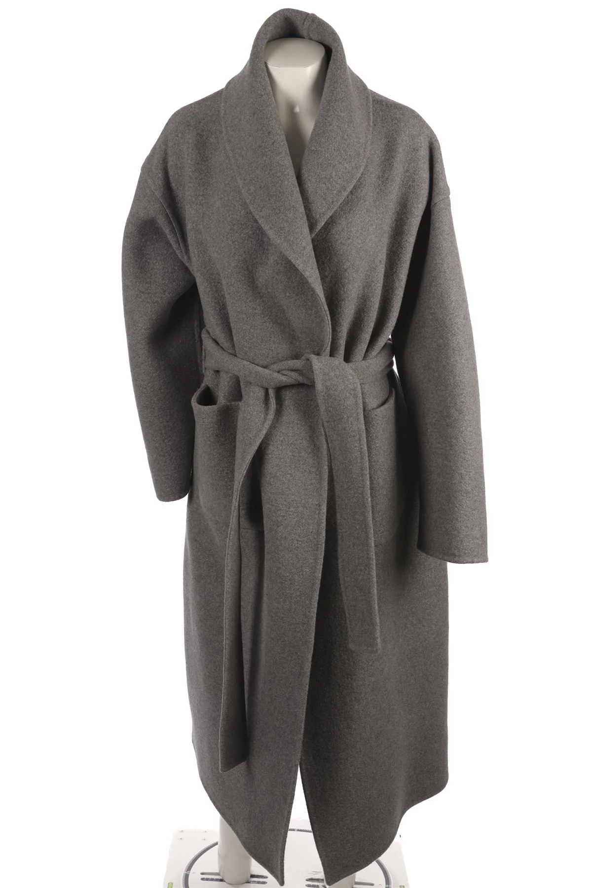 CLOTH.WORK GREY CASHMERE COAT UK 8-10 - Image 2
