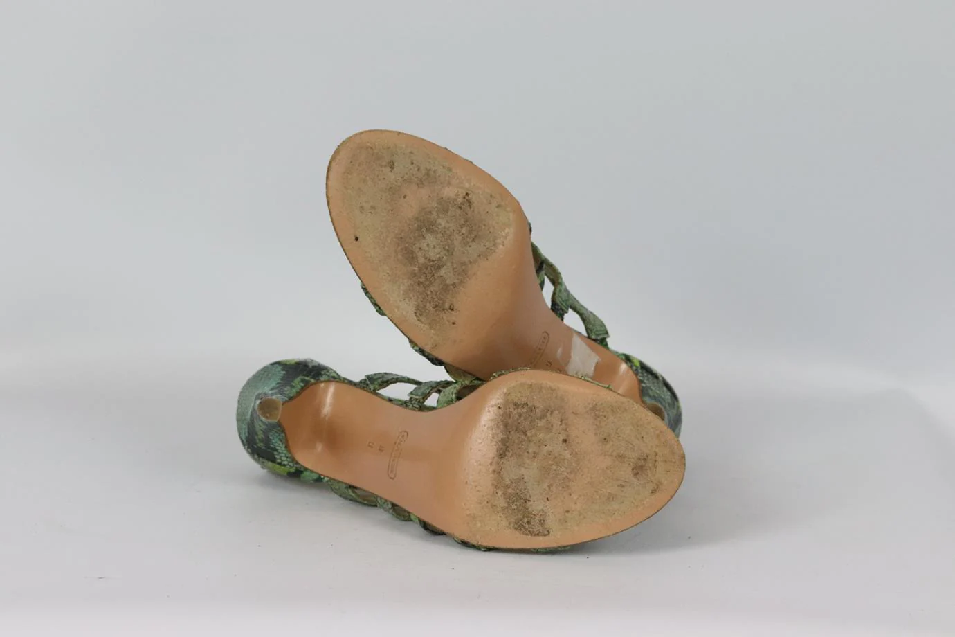 COACH CUTOUT PYTHON EFFECT LEATHER SANDALS EU 39 UK 6 US 9 - Image 5