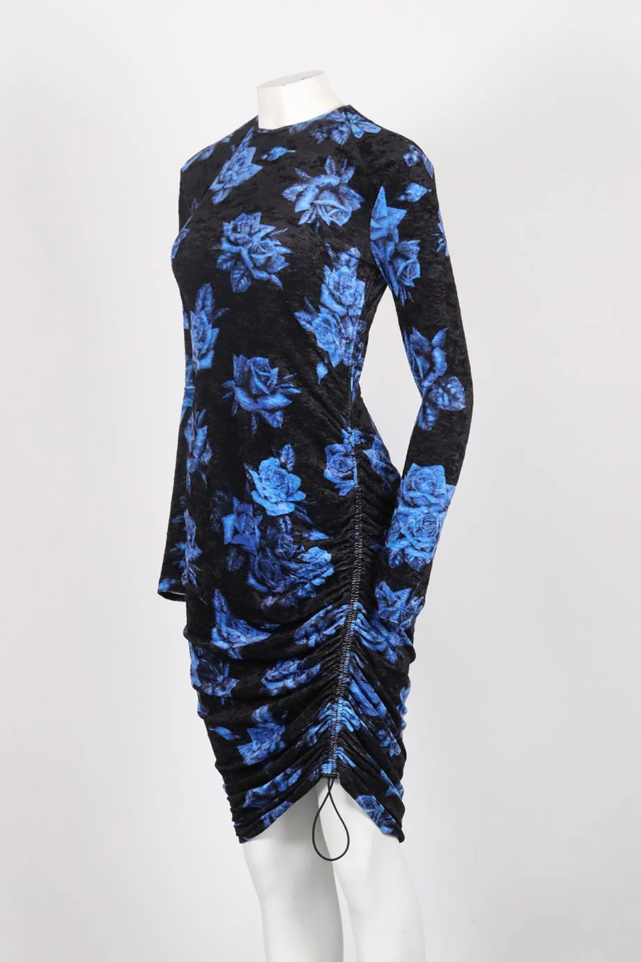 COMMISSION FLORAL PRINT VELVET MINI DRESS US 4 UK 8 - Image 3