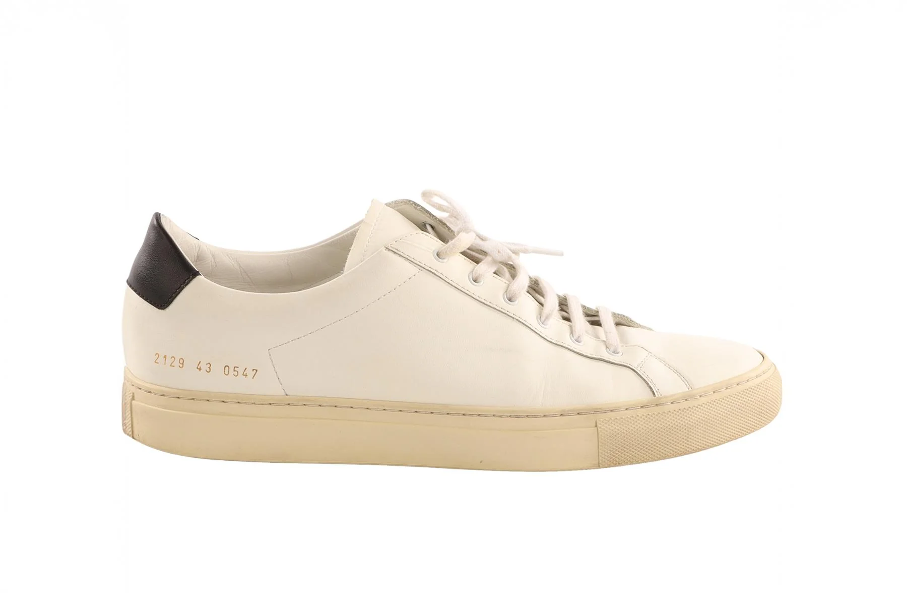 COMMON PROJECTS WHITE LEATHER MEN'S SNEAKERS UK 9 EU 43 - Image 2
