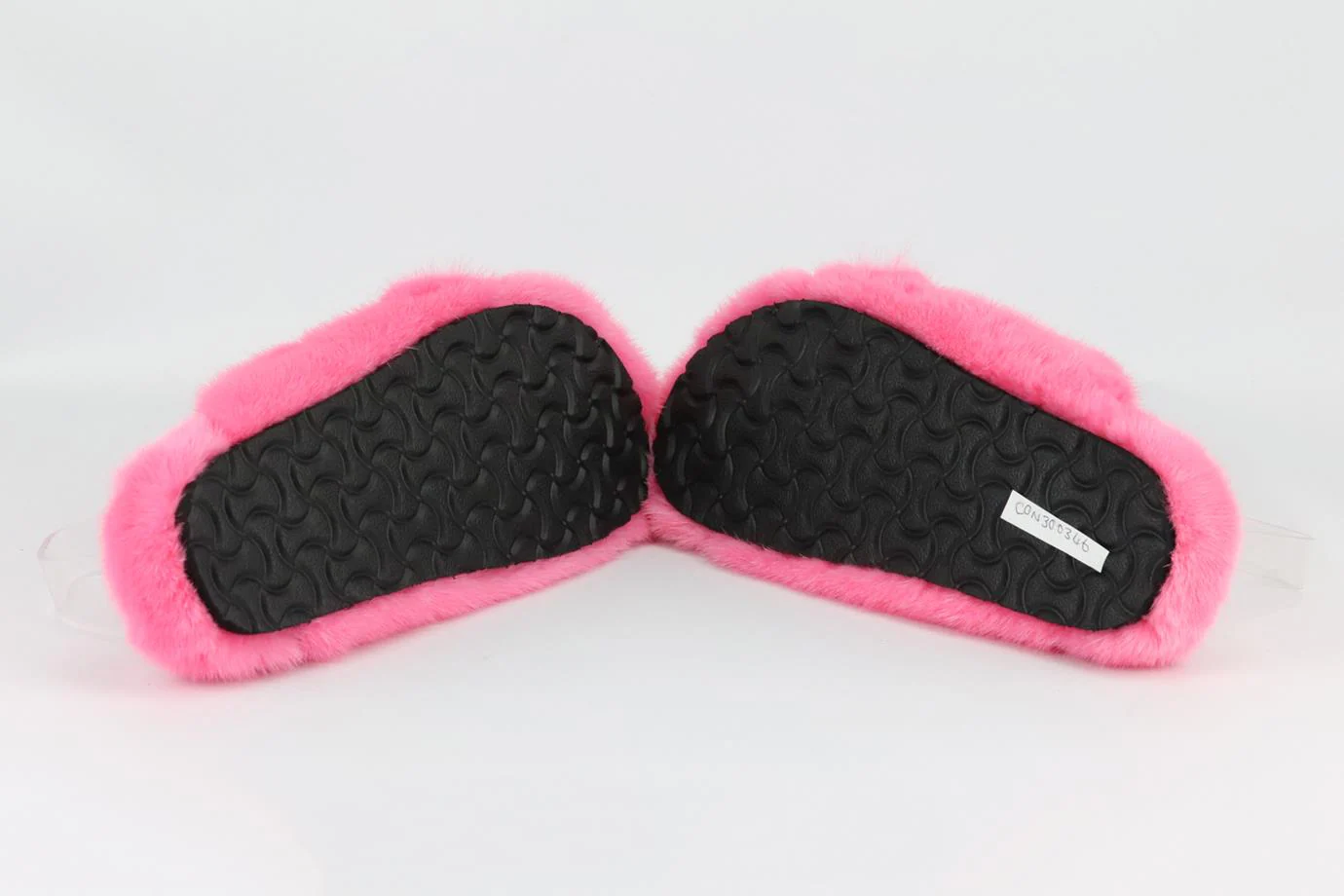 CONFETTI MINK FUR AND LEATHER SLIDES EU 38 UK 5 US 8 - Image 5
